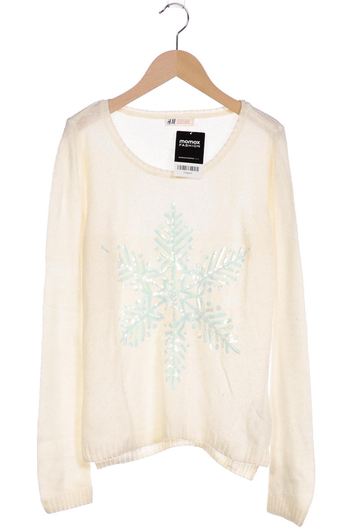 

H&M Damen Pullover, cremeweiß, Gr. 158/164