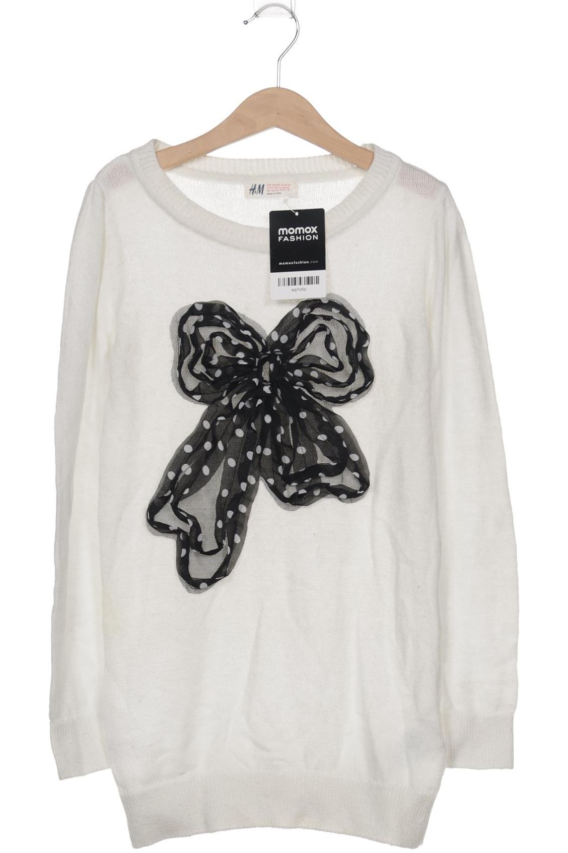 

H&M Damen Pullover, weiß, Gr. 146/152