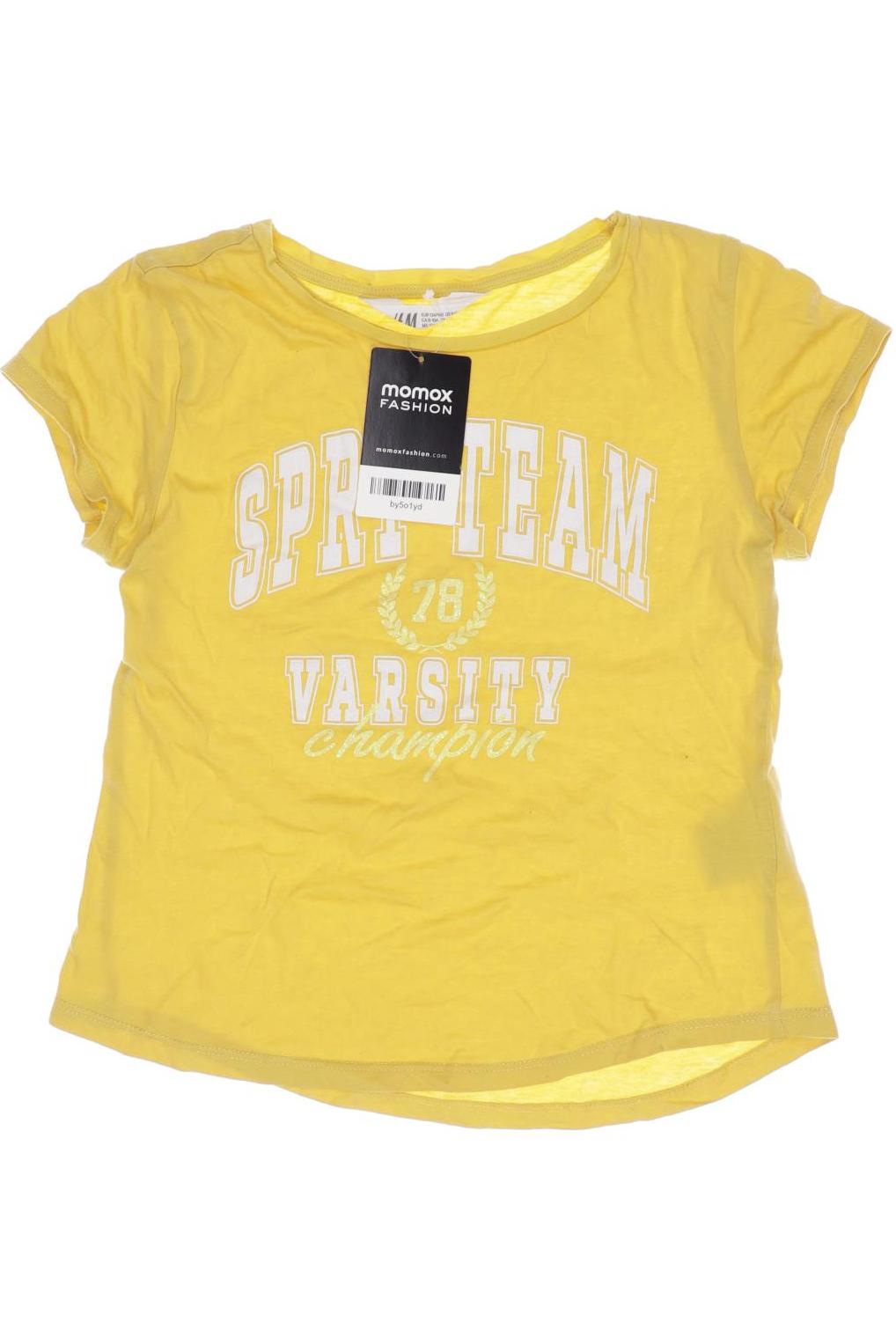 

H&M Damen T-Shirt, gelb, Gr. 134