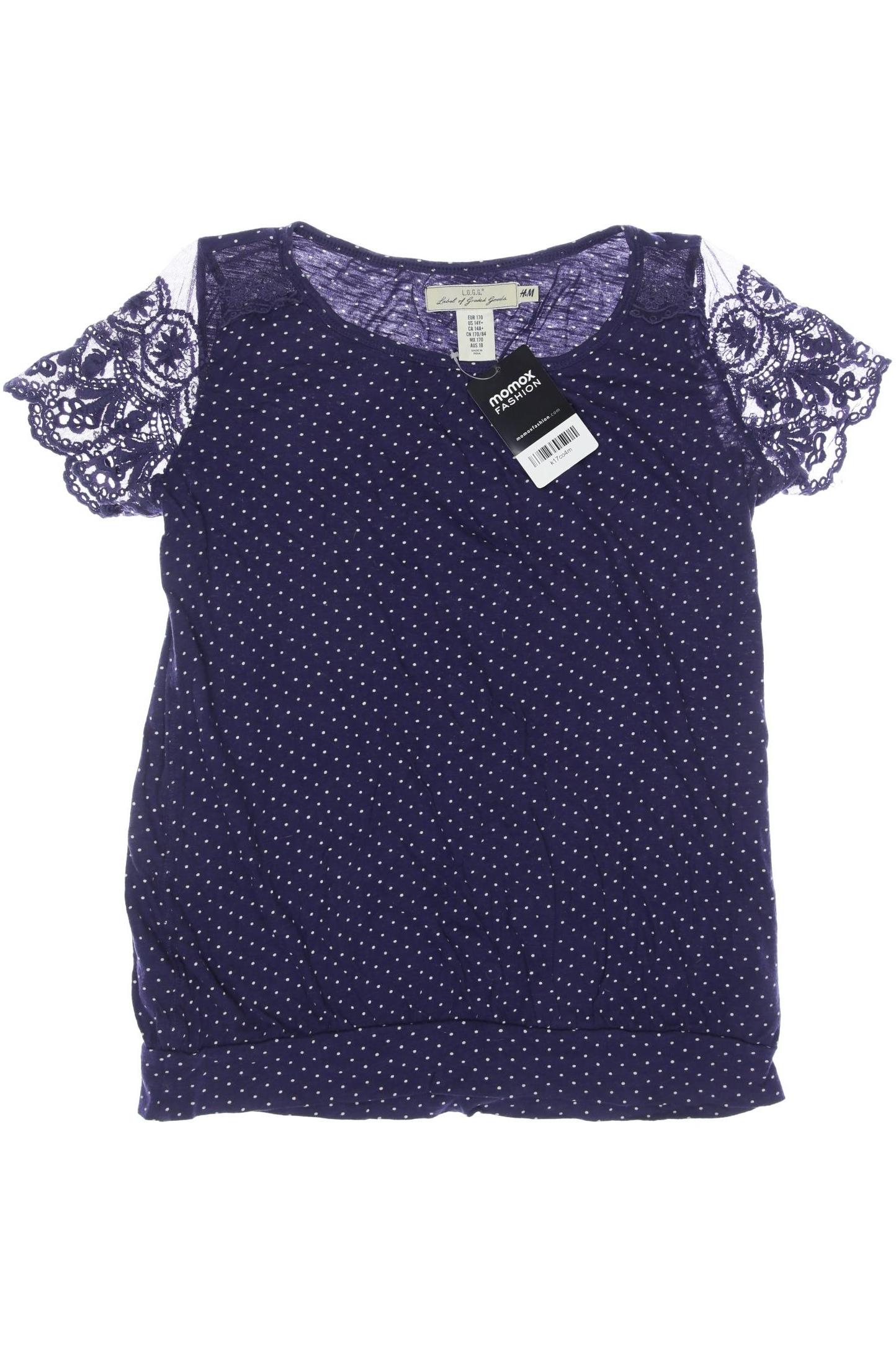 

H&M Damen T-Shirt, marineblau, Gr. 170