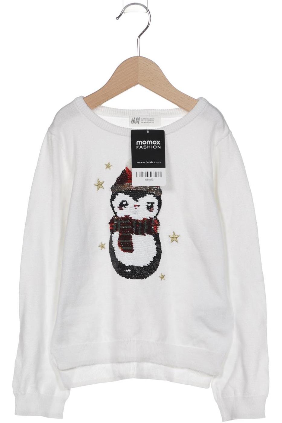 

H&M Damen Pullover, weiß, Gr. 110/116