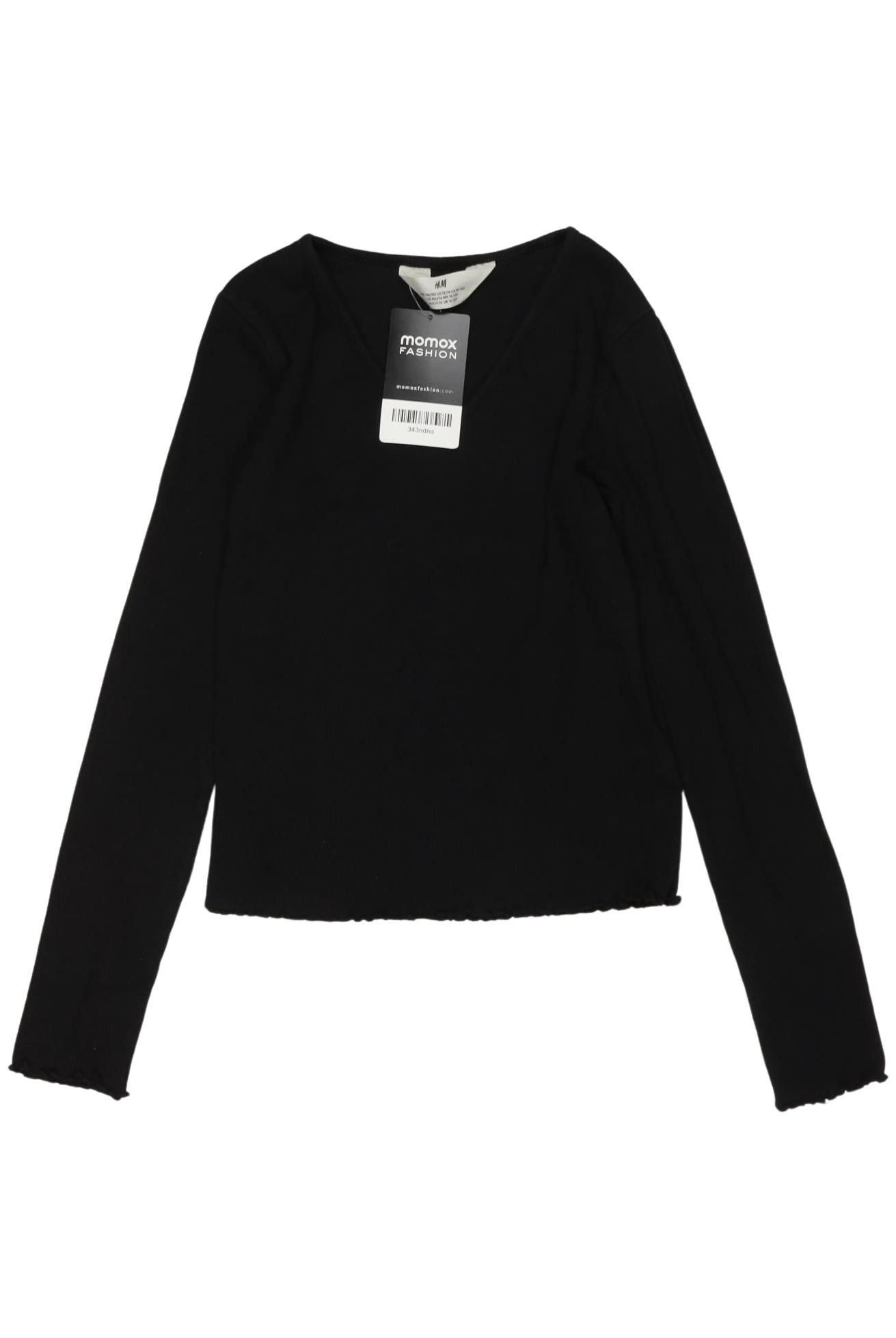 

H&M Mädchen Langarmshirt, schwarz, Gr. 146/152