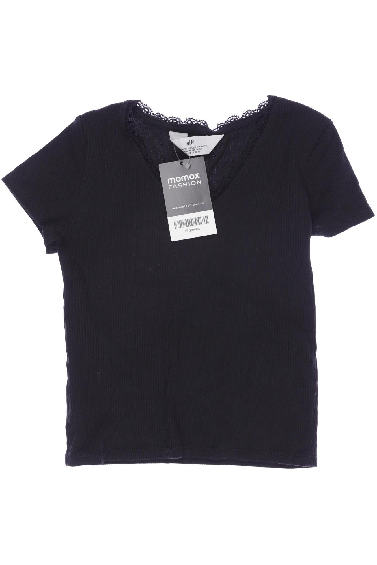 

H&M Damen T-Shirt, schwarz, Gr. 146