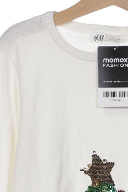 Thumbnail - H&amp;M Mädchen Pullover, weiß, Gr. 134/140