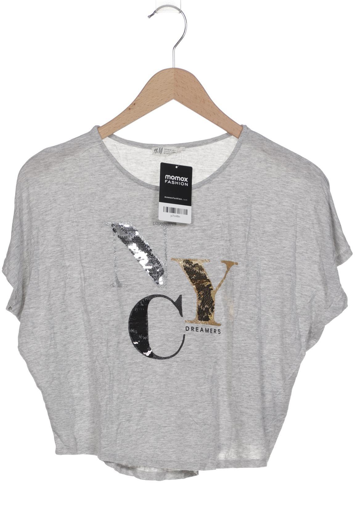 

H&M Damen T-Shirt, grau, Gr. 146