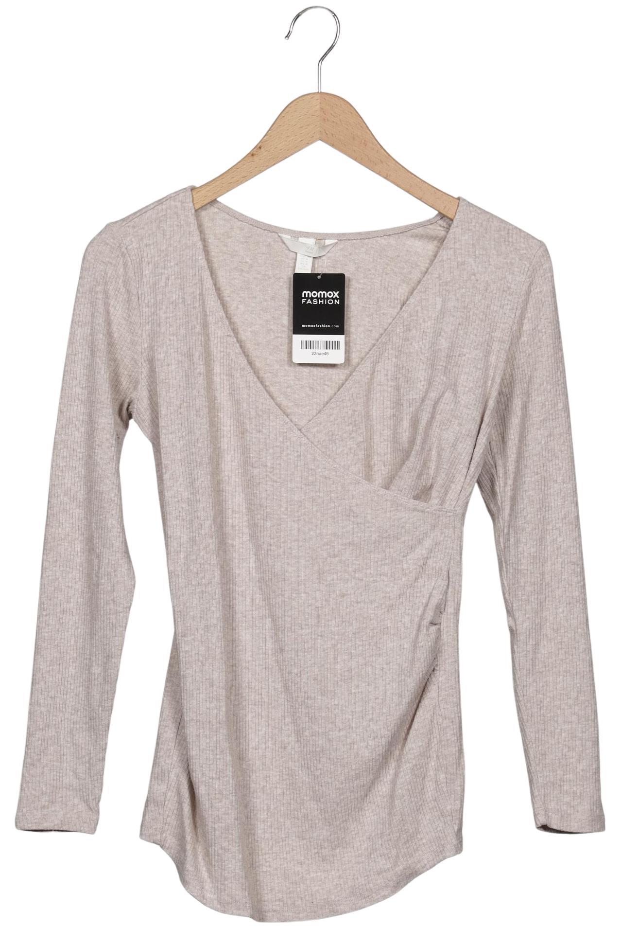 

H&M Mama Damen Langarmshirt, beige, Gr. 38