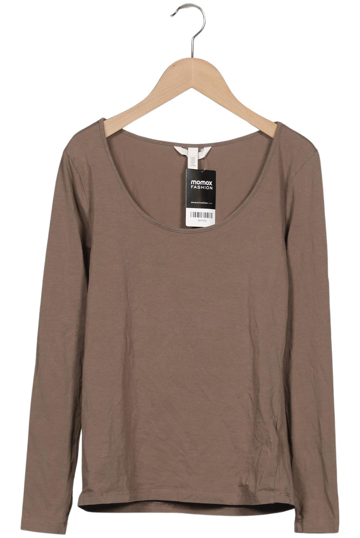 

H&M Mama Damen Langarmshirt, braun, Gr. 38