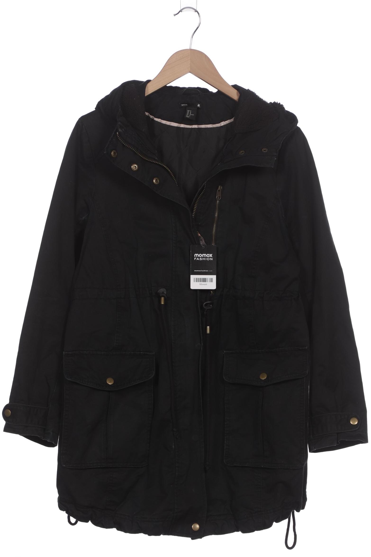 

H&M Mama Damen Mantel, schwarz, Gr. 38