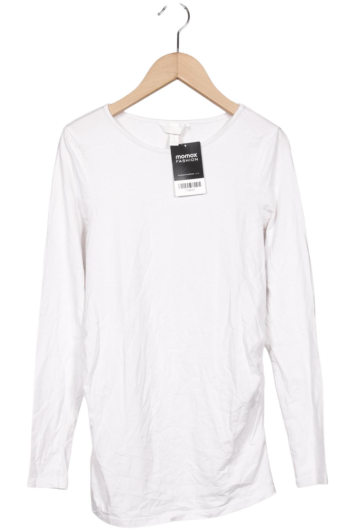 

H&M Mama Damen Langarmshirt, weiß, Gr. 36