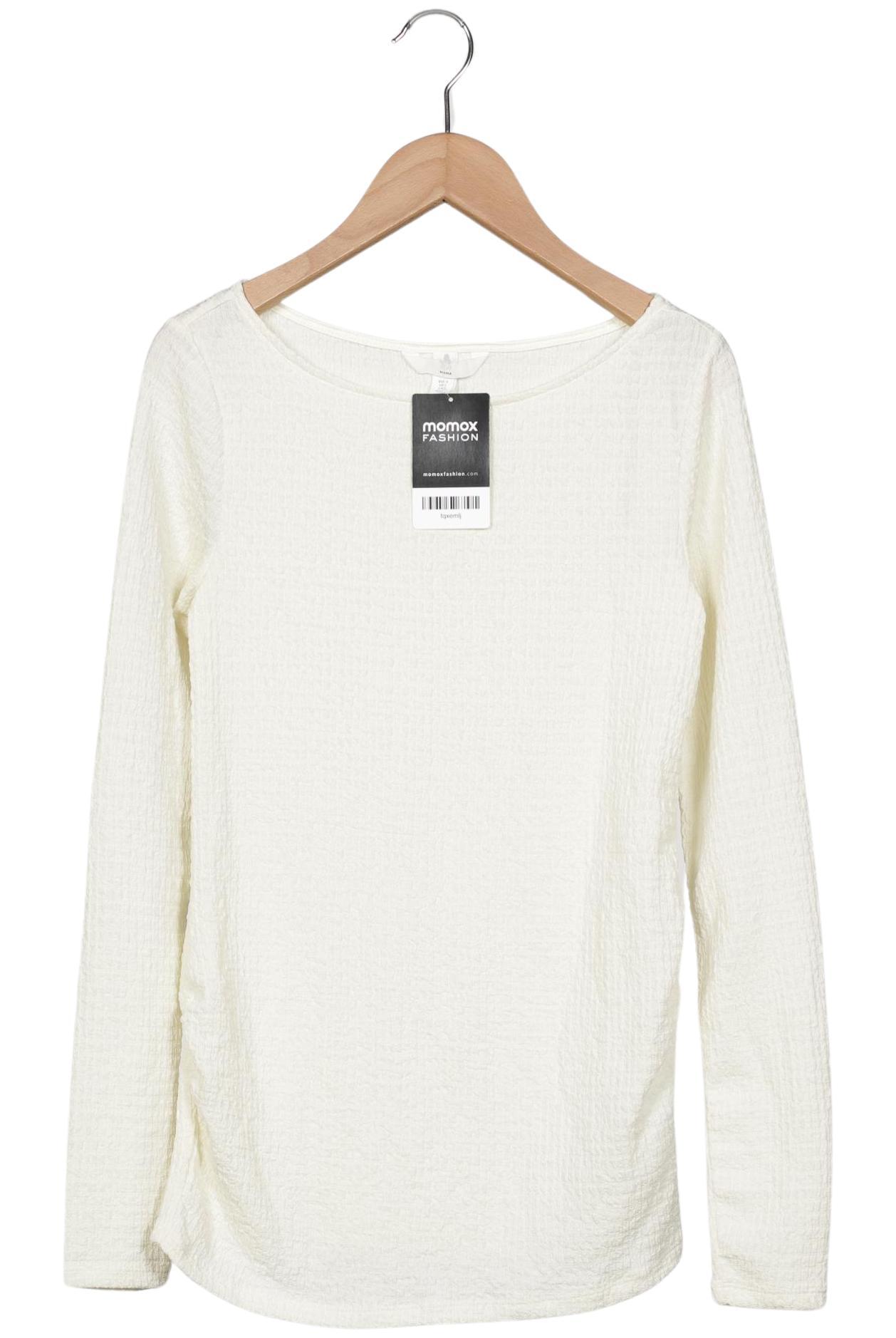

H&M Mama Damen Langarmshirt, cremeweiß, Gr. 36