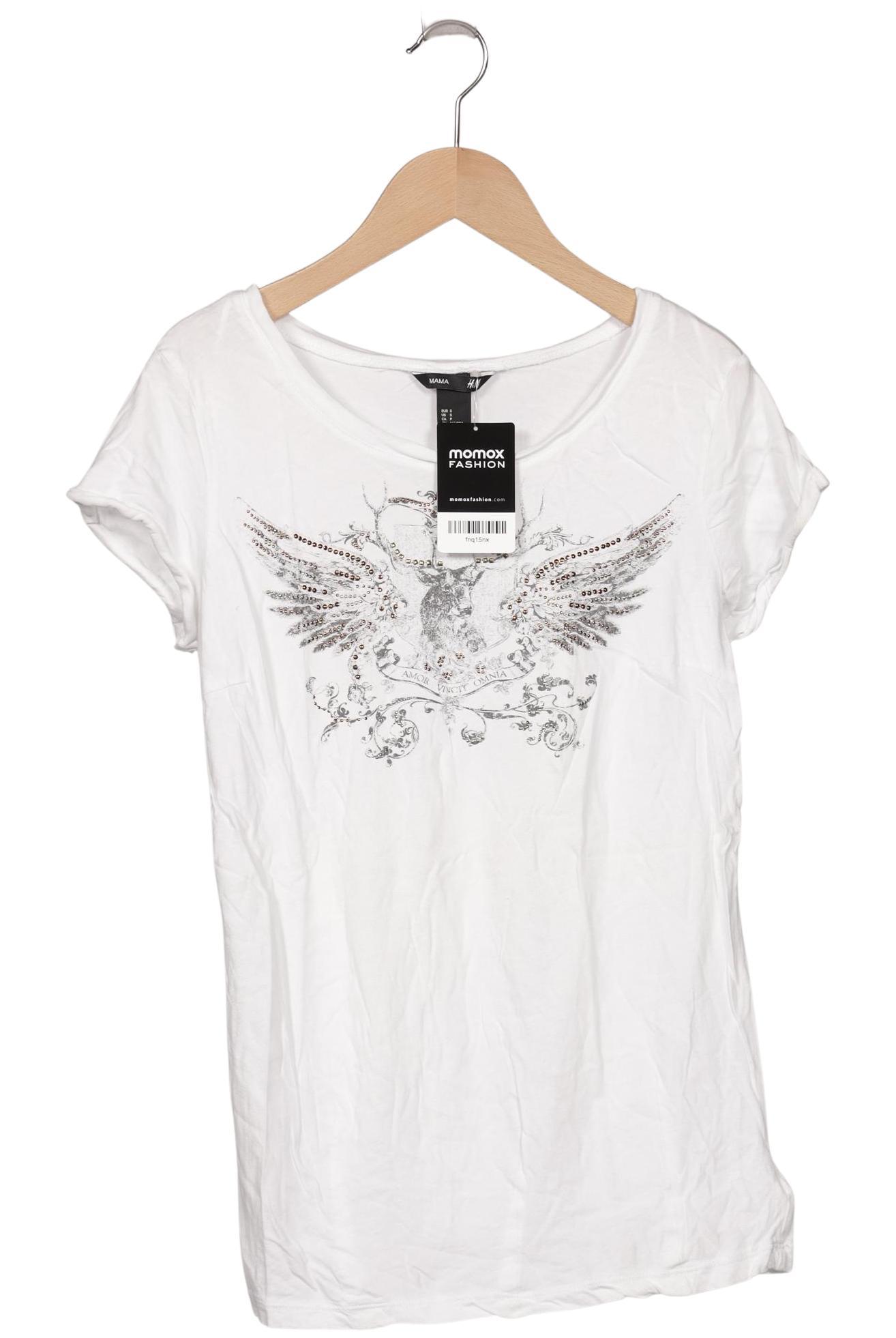 

H&M Mama Damen T-Shirt, weiß, Gr. 36