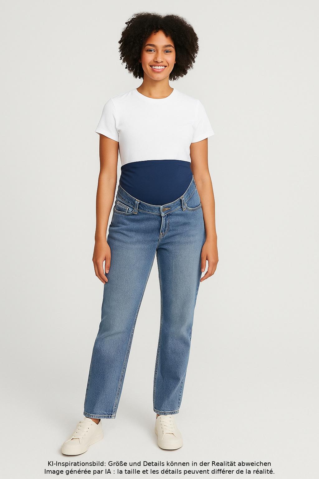 

H&M Mama Damen Jeans, hellblau, Gr. 0