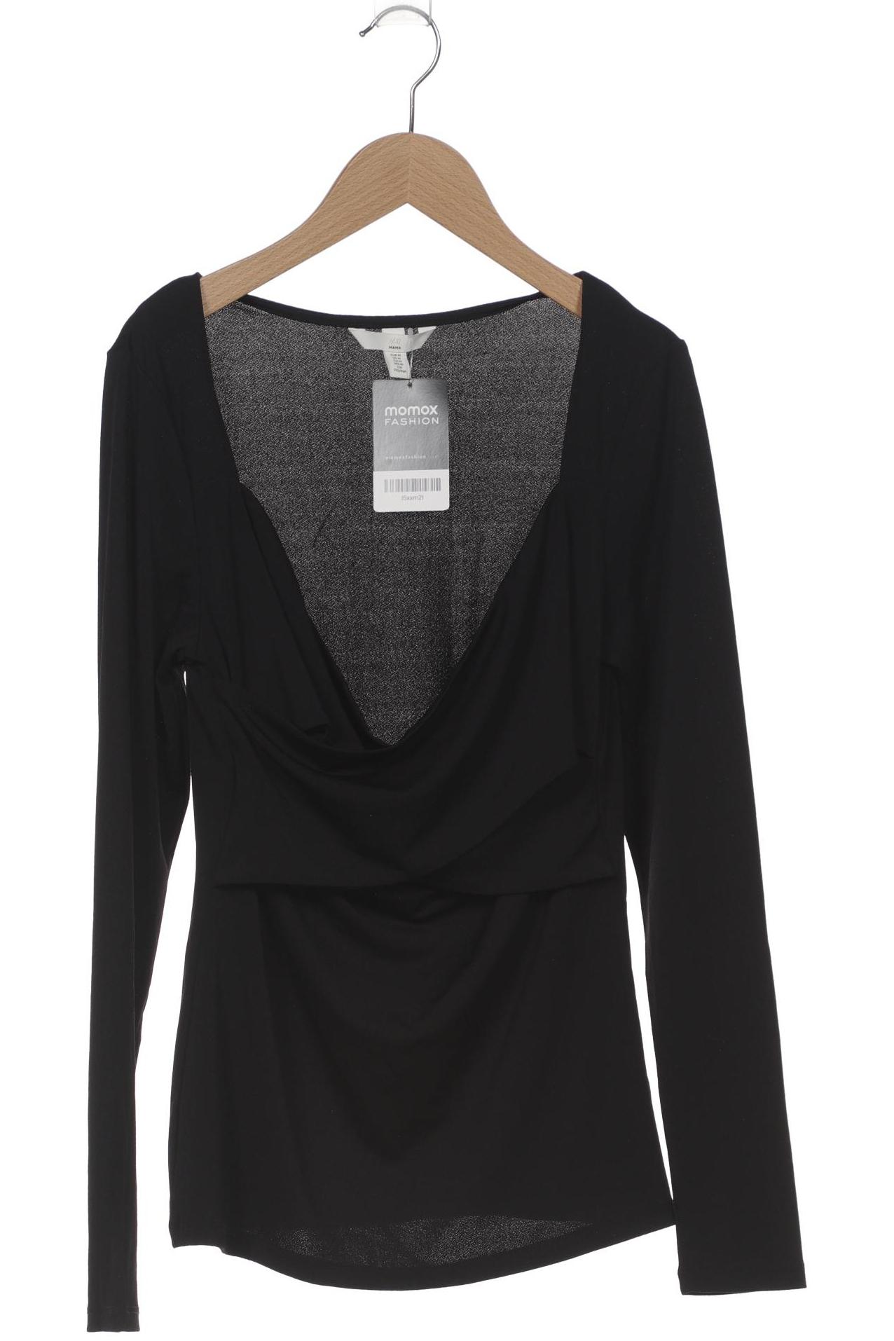 

H&M Mama Damen Langarmshirt, schwarz, Gr. 38