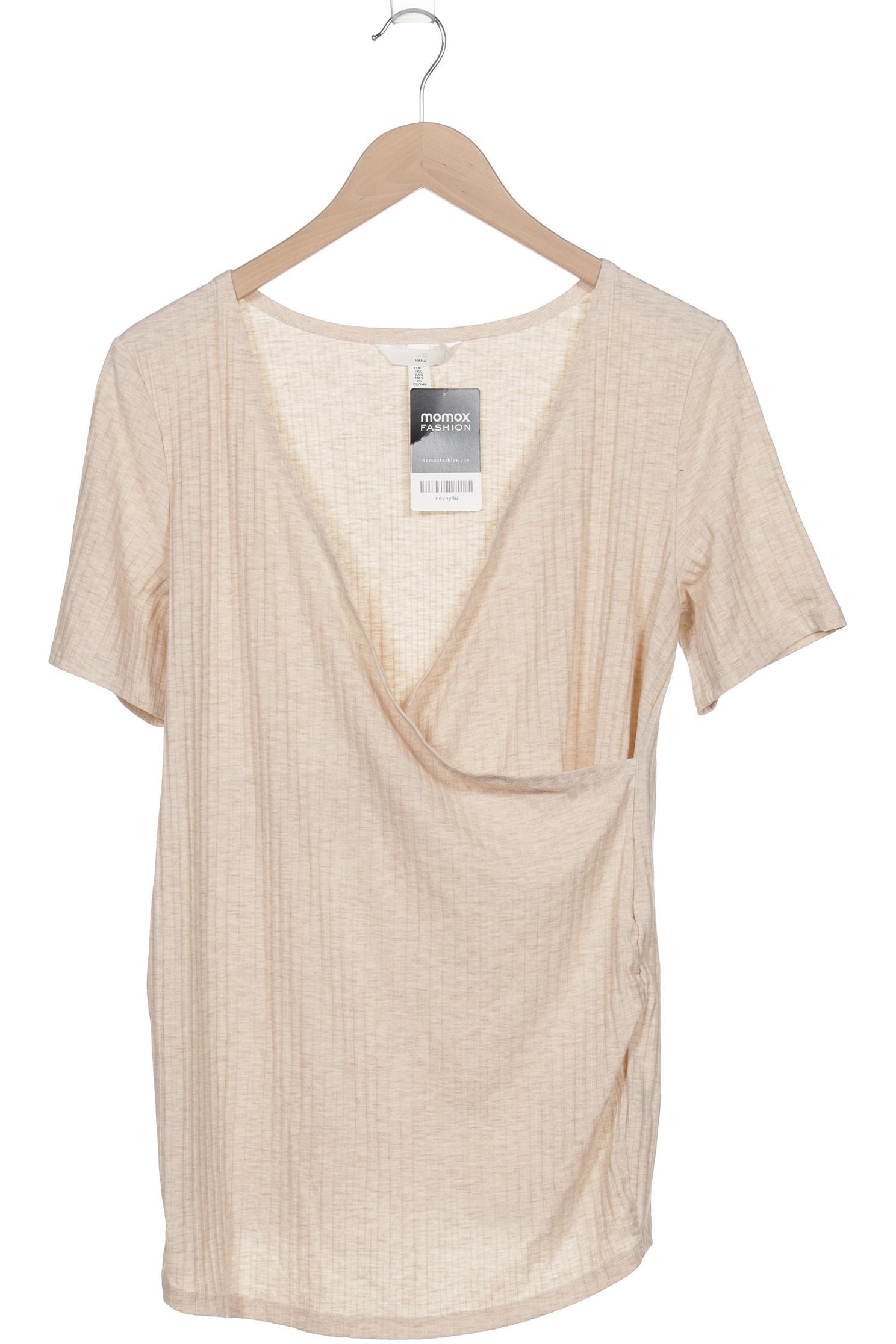 

H&M Mama Damen T-Shirt, beige, Gr. 42