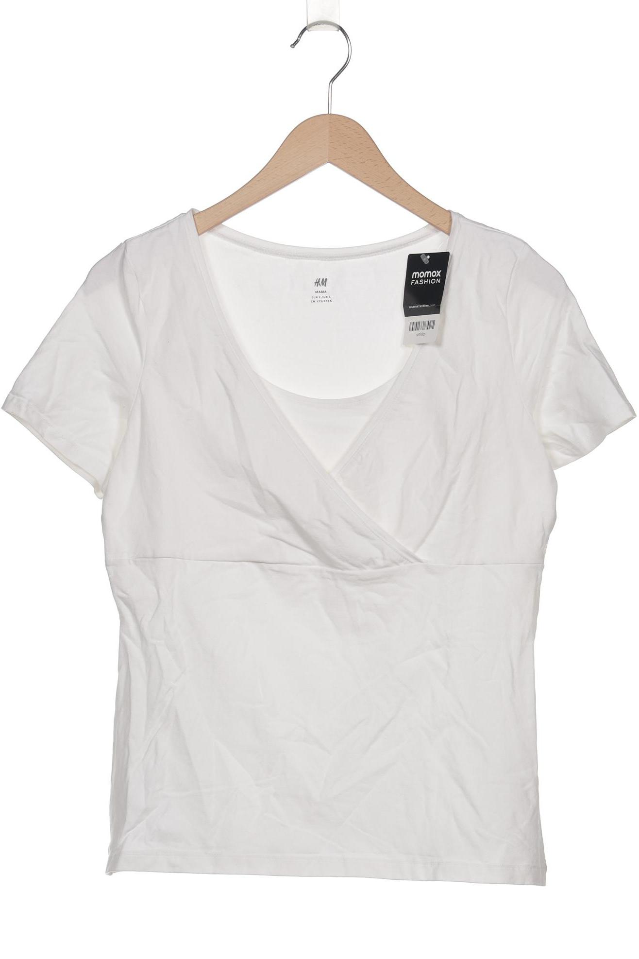 

H&M Mama Damen T-Shirt, weiß, Gr. 42