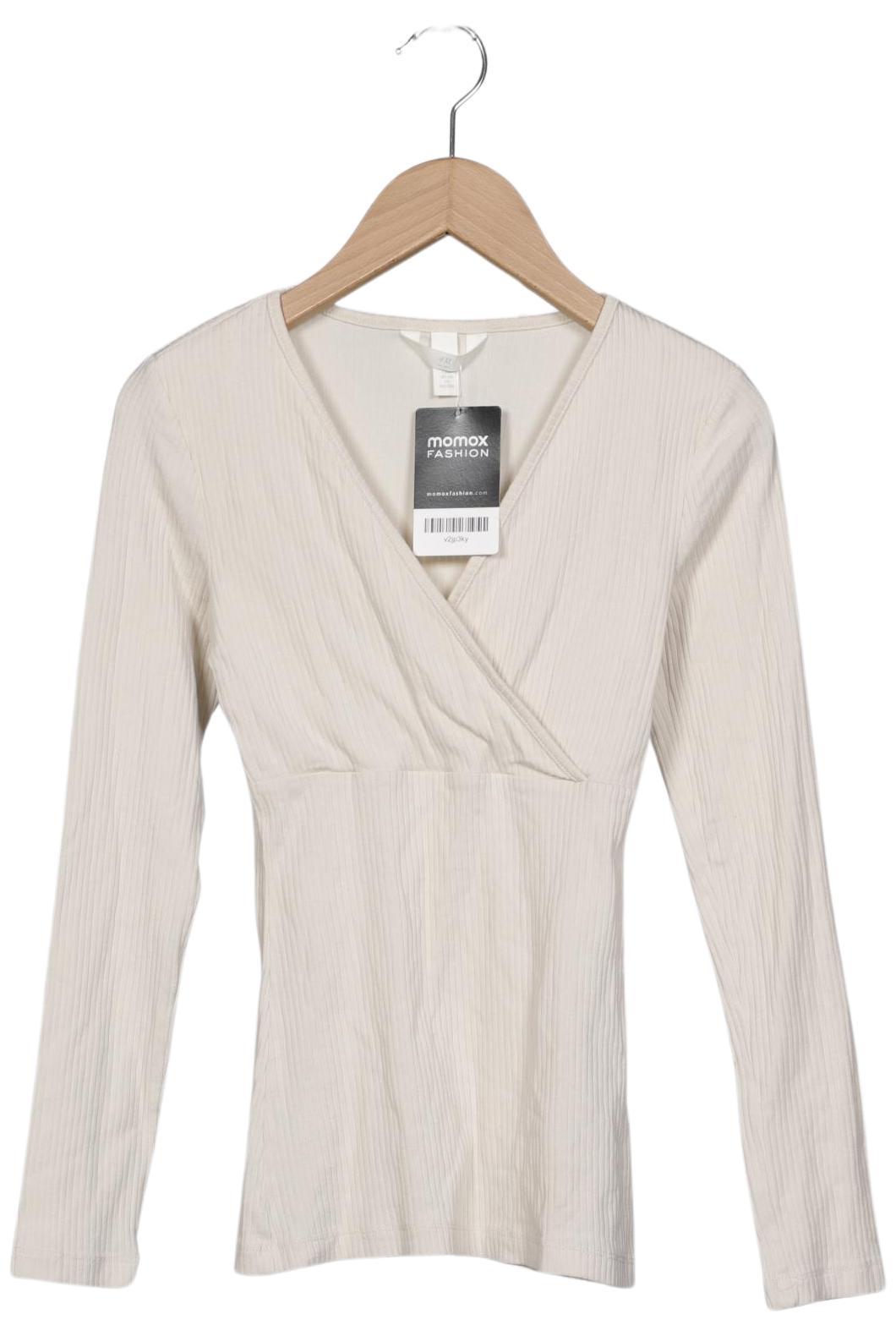 

H&M Mama Damen Langarmshirt, cremeweiß, Gr. 36