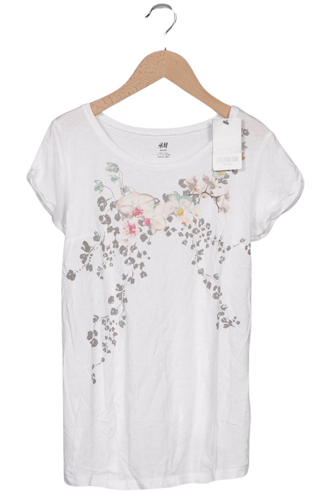 

H&M Mama Damen T-Shirt, weiß, Gr. 36