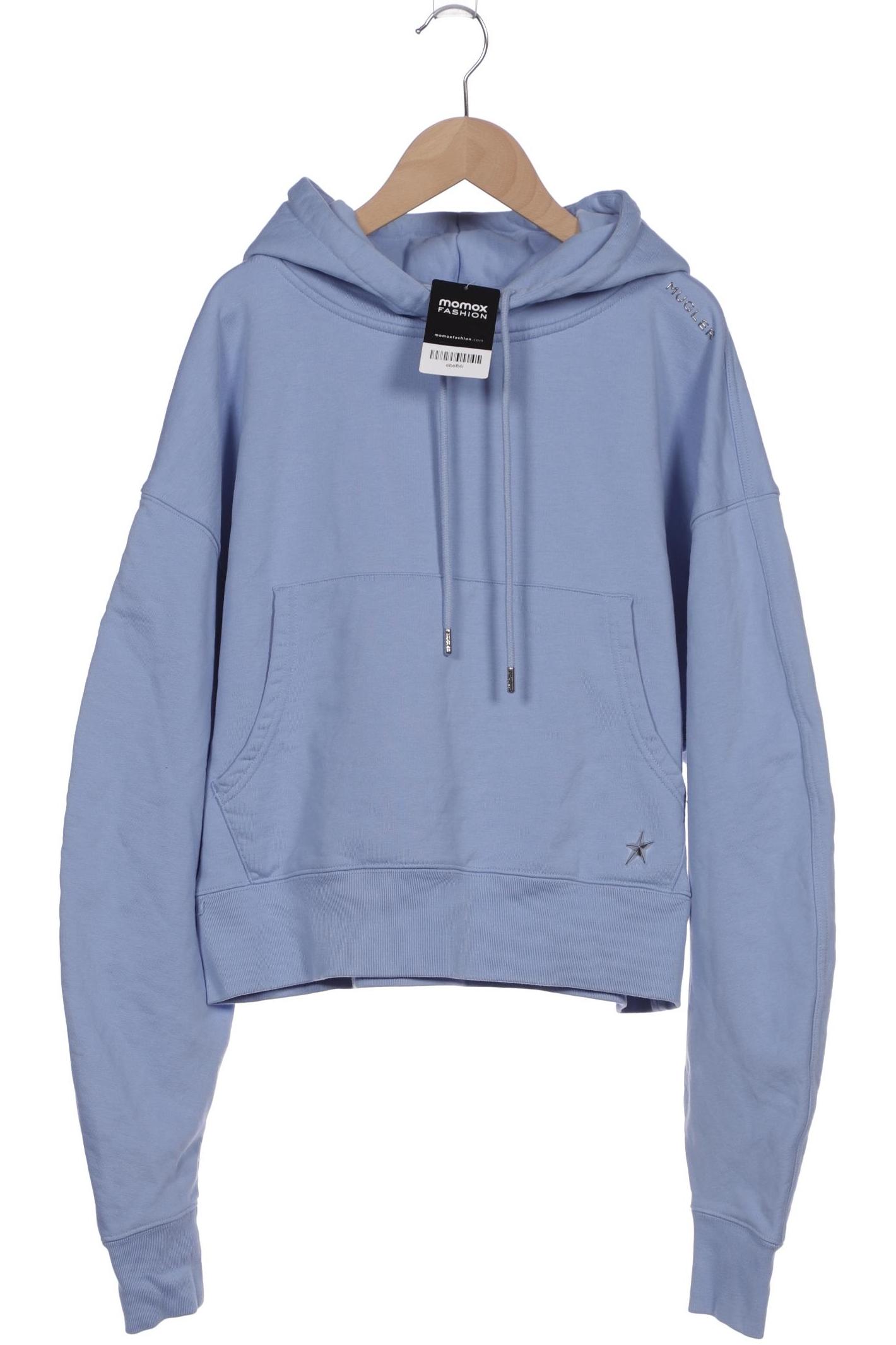 

H&M x Mugler Damen Kapuzenpullover, blau, Gr. 38