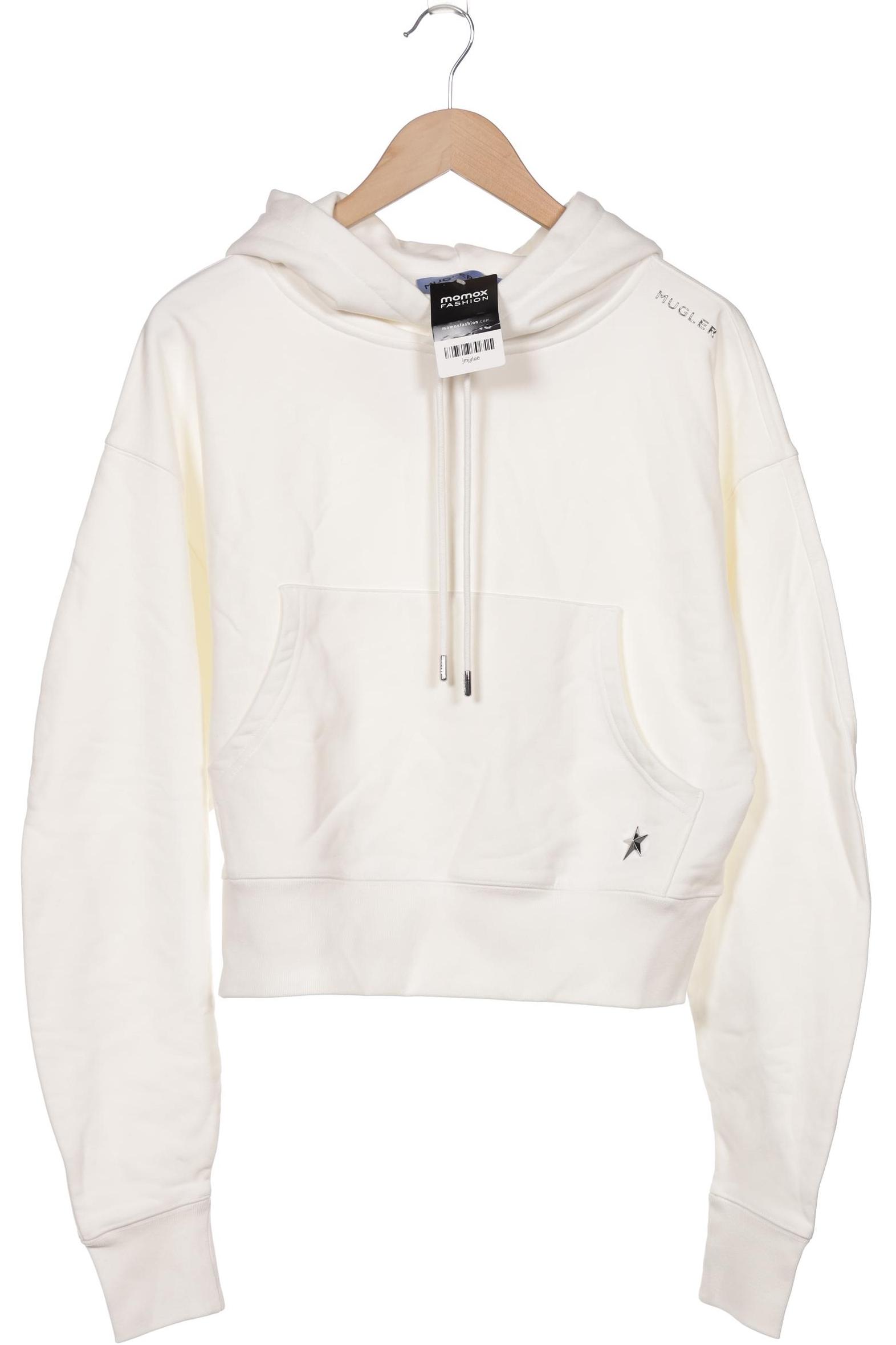 

H&M x Mugler Damen Kapuzenpullover, weiß, Gr. 36