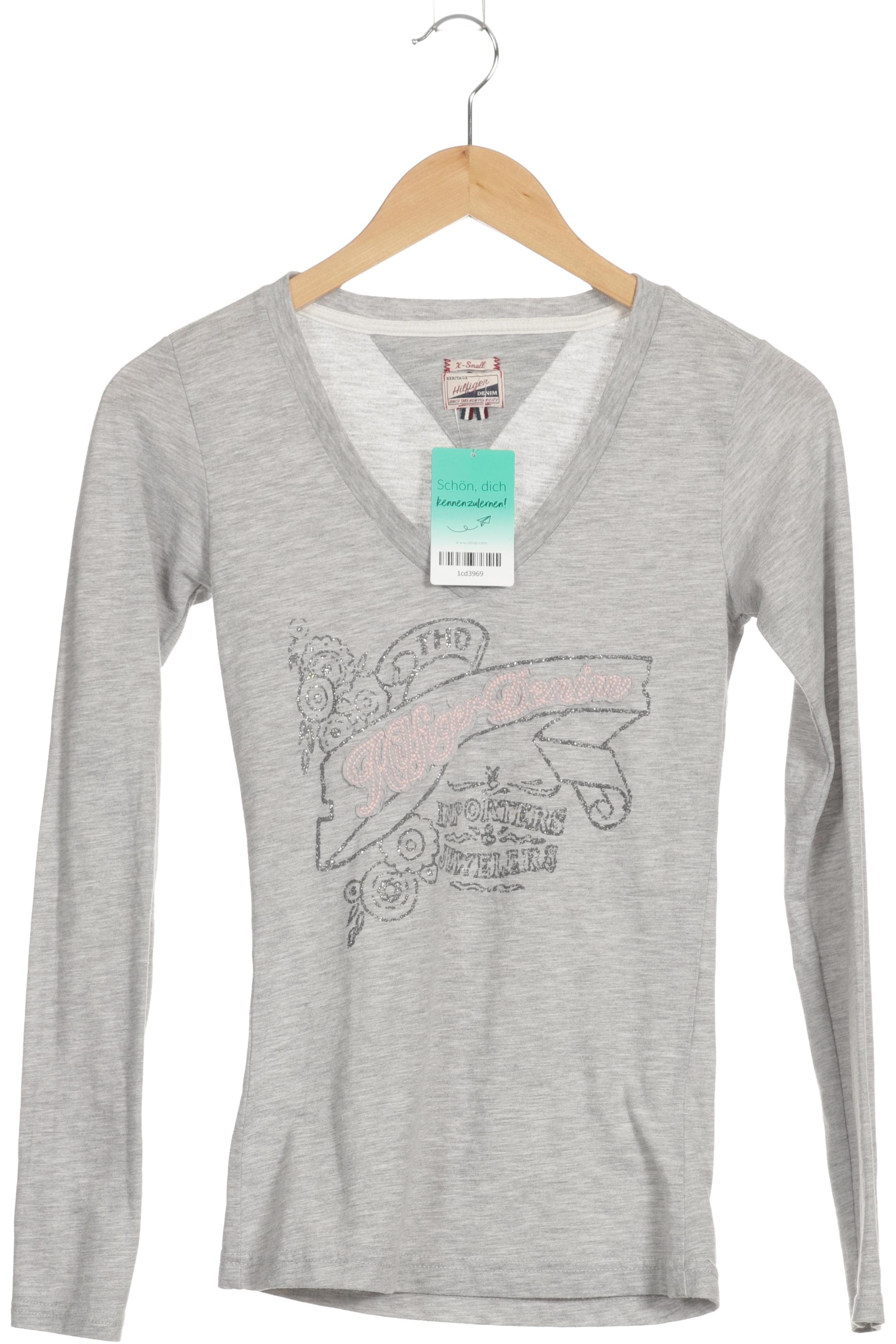 

Hilfiger Denim Damen Langarmshirt, grau, Gr.