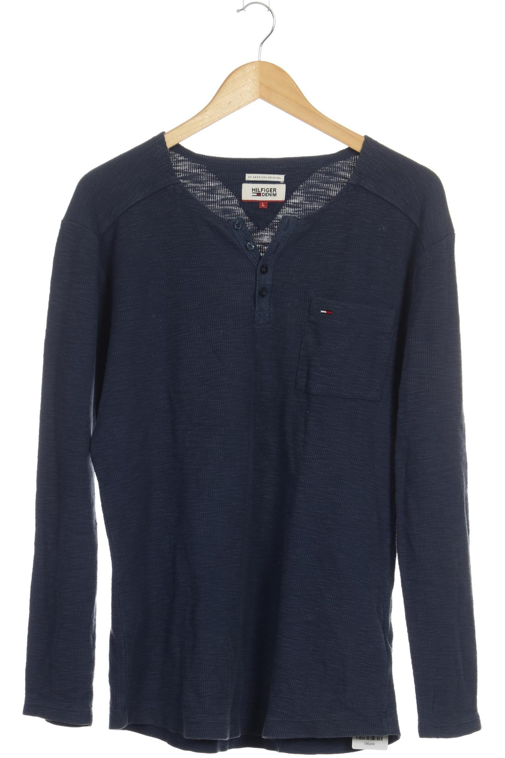 

Hilfiger Denim Herren Langarmshirt, blau, Gr.