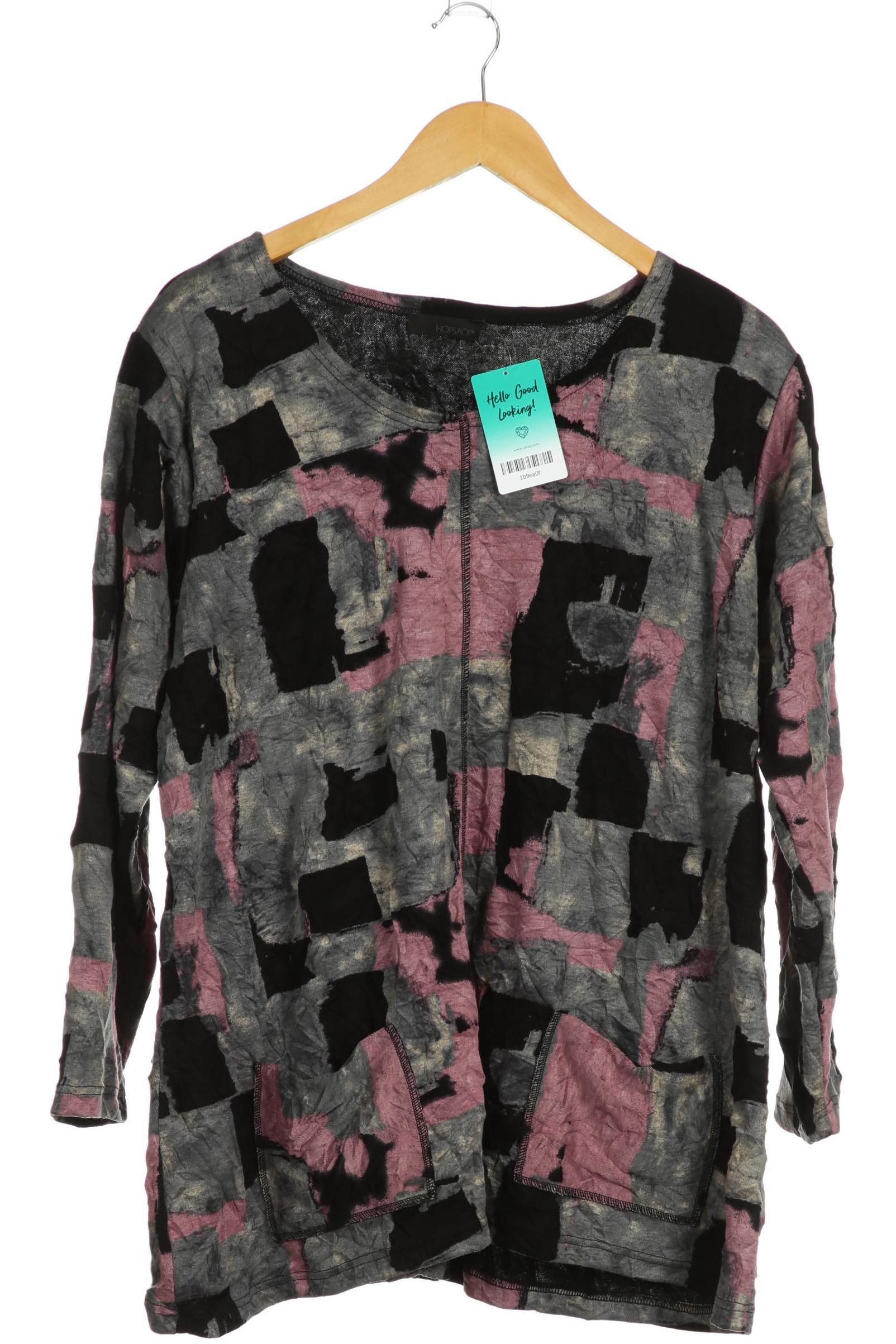 

Hopsack Damen Langarmshirt, grau, Gr.