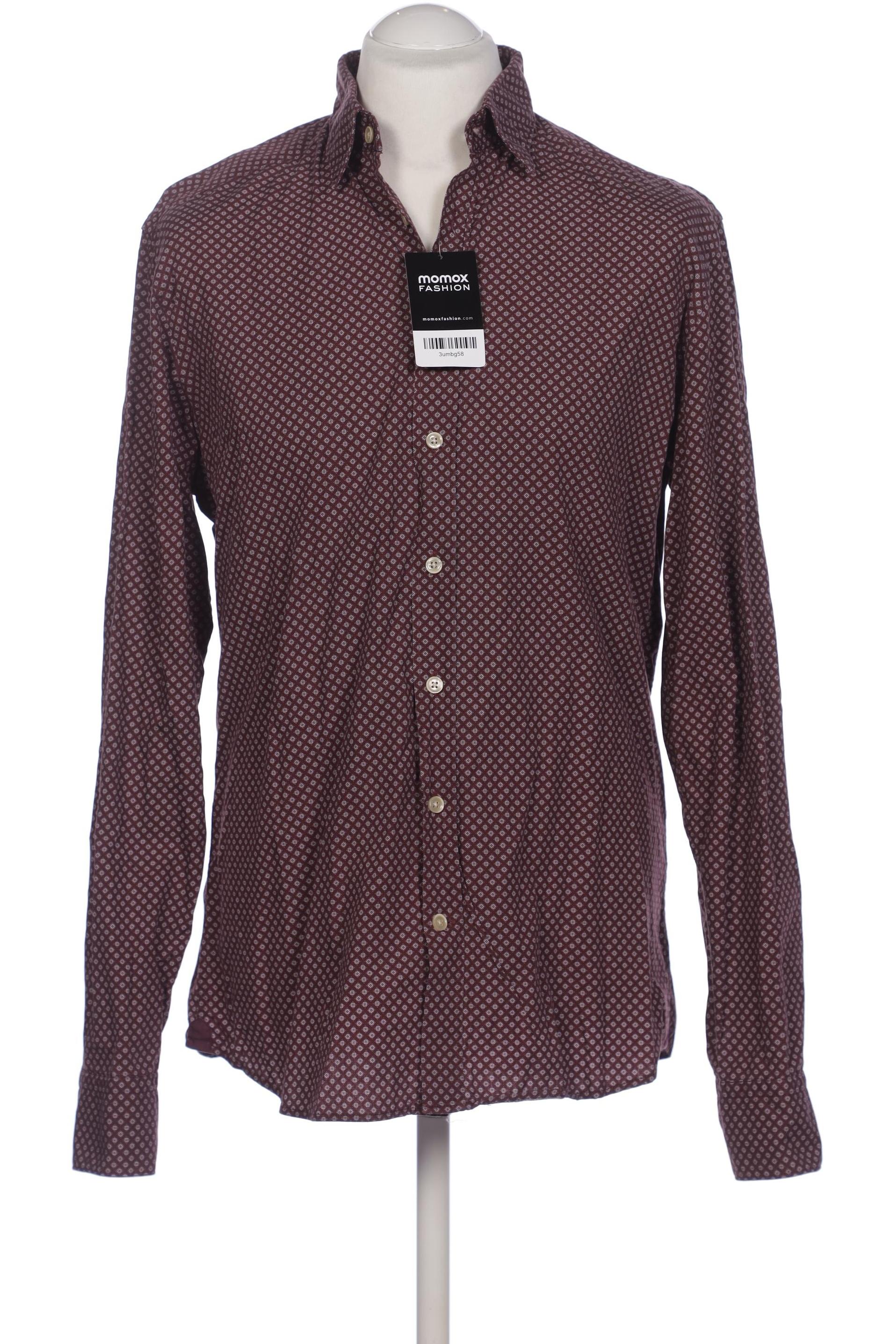 

Hackett London Herren Hemd, bordeaux, Gr. 52
