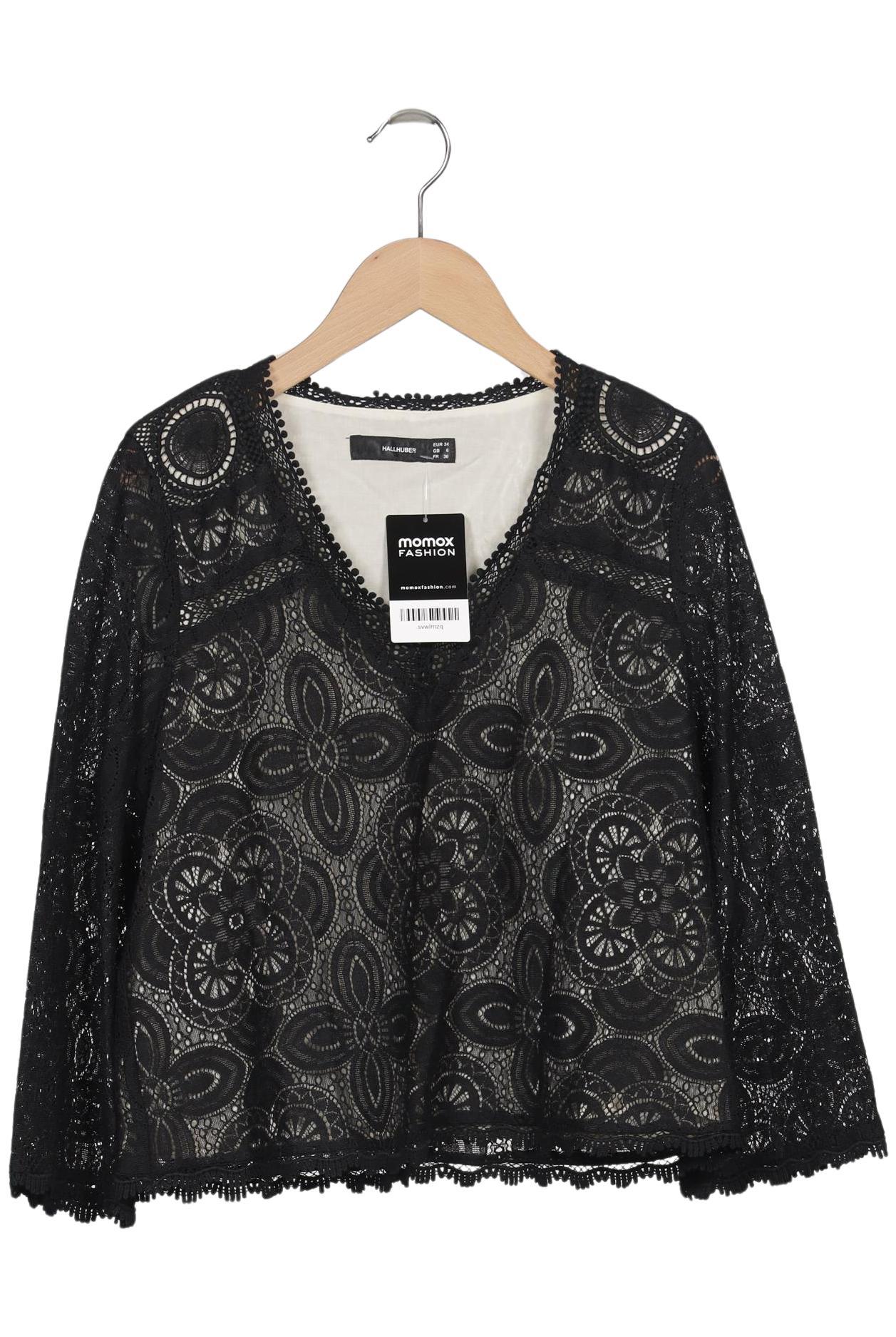 

Hallhuber Damen Bluse, schwarz, Gr. 34
