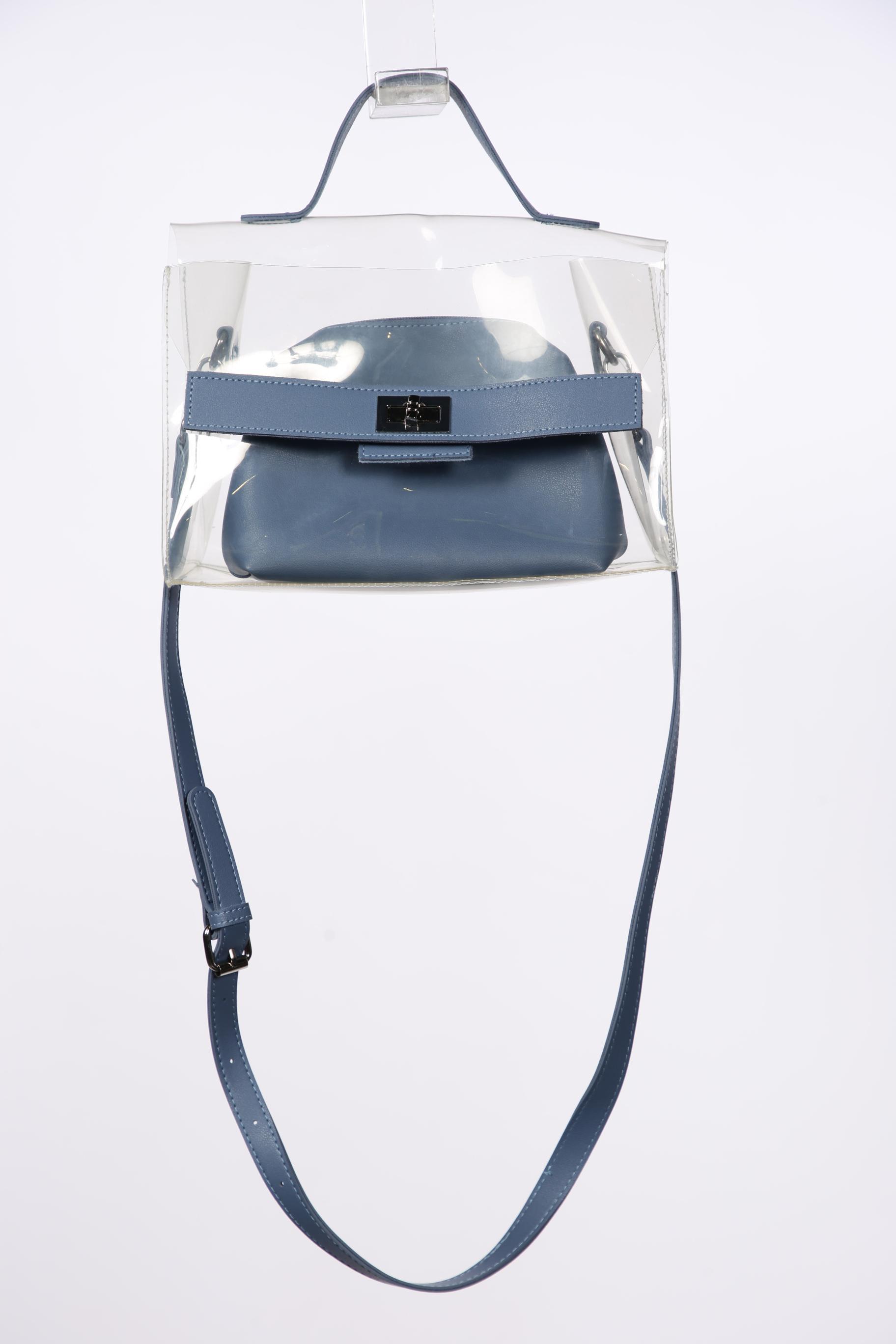 

Hallhuber Damen Handtasche, hellblau, Gr.