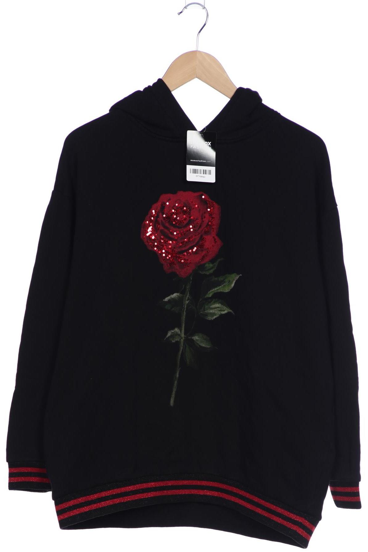 

Hallhuber Damen Kapuzenpullover, schwarz, Gr. 42