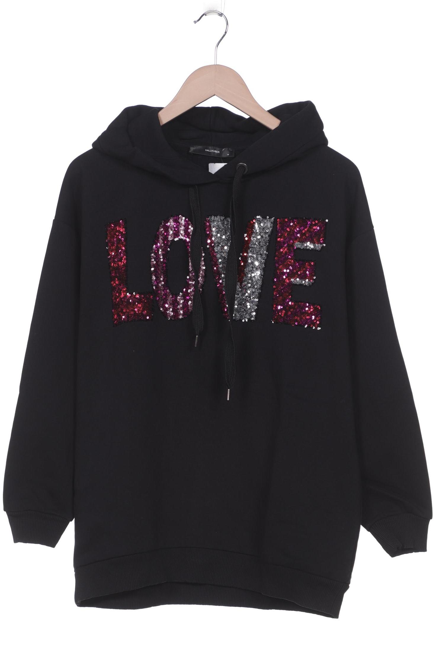 

Hallhuber Damen Kapuzenpullover, schwarz, Gr. 38