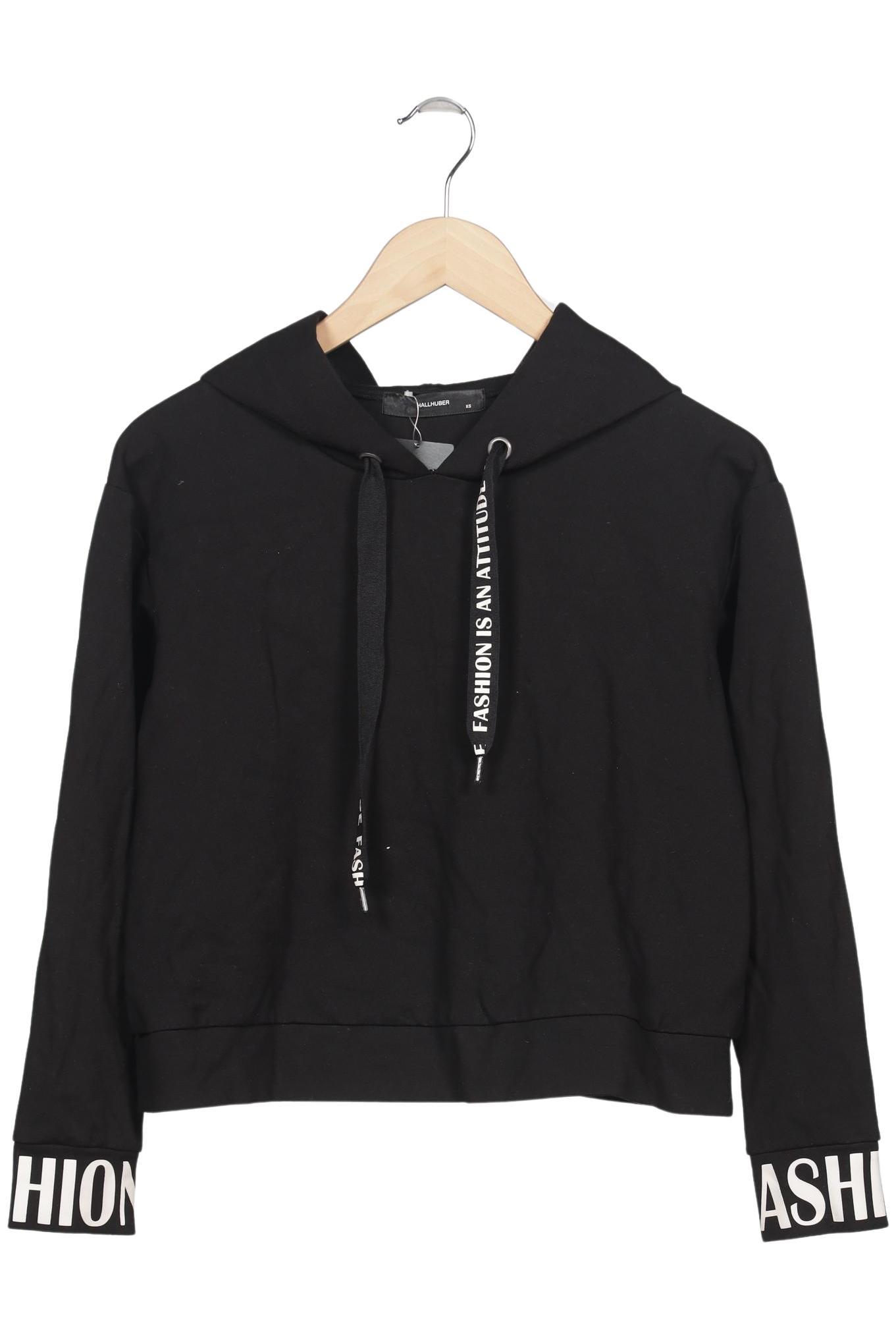 

Hallhuber Damen Kapuzenpullover, schwarz, Gr. 34