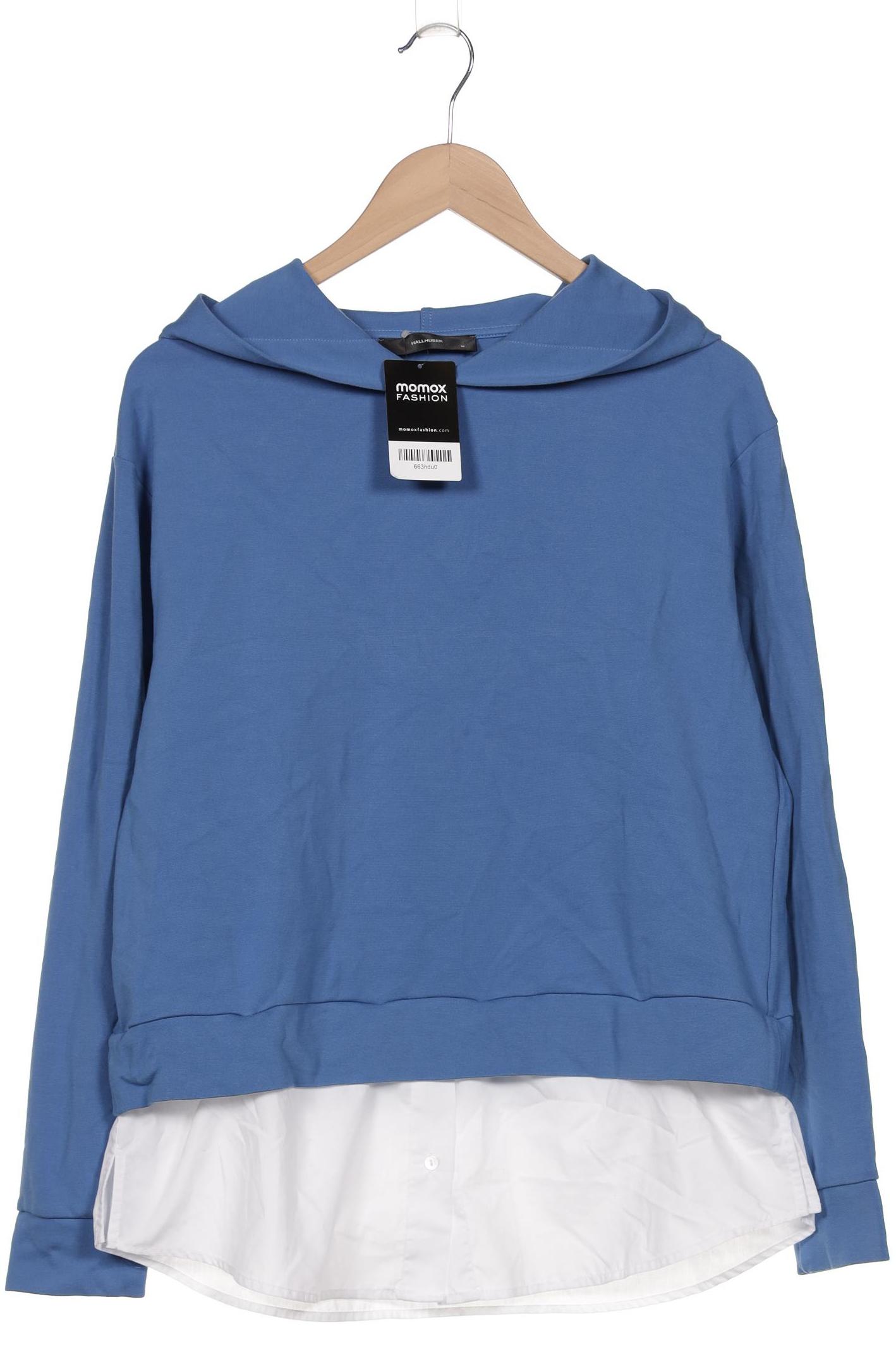 

Hallhuber Damen Kapuzenpullover, blau, Gr. 38