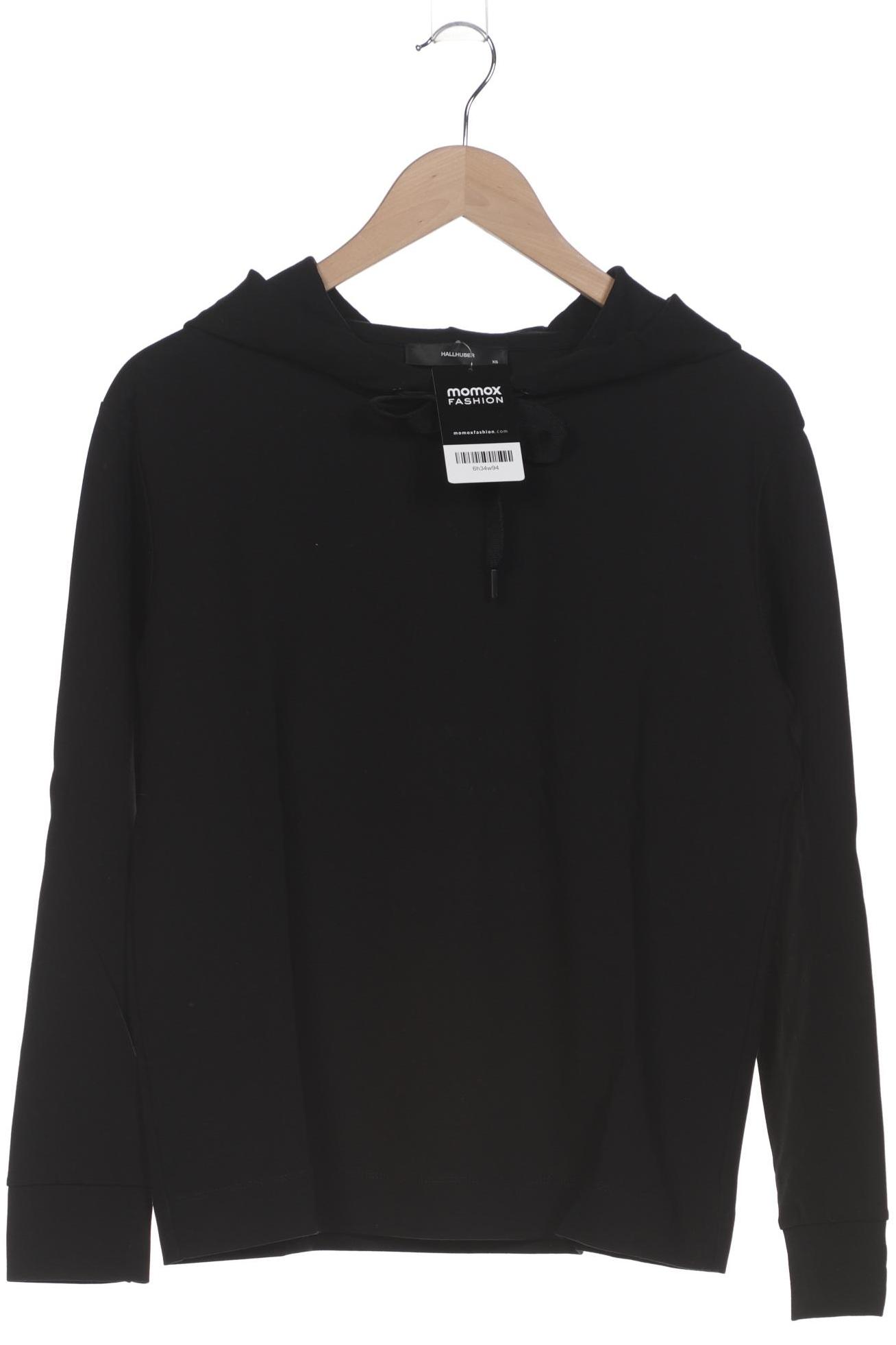 Thumbnail - Hallhuber Damen Kapuzenpullover, schwarz, Gr. 34