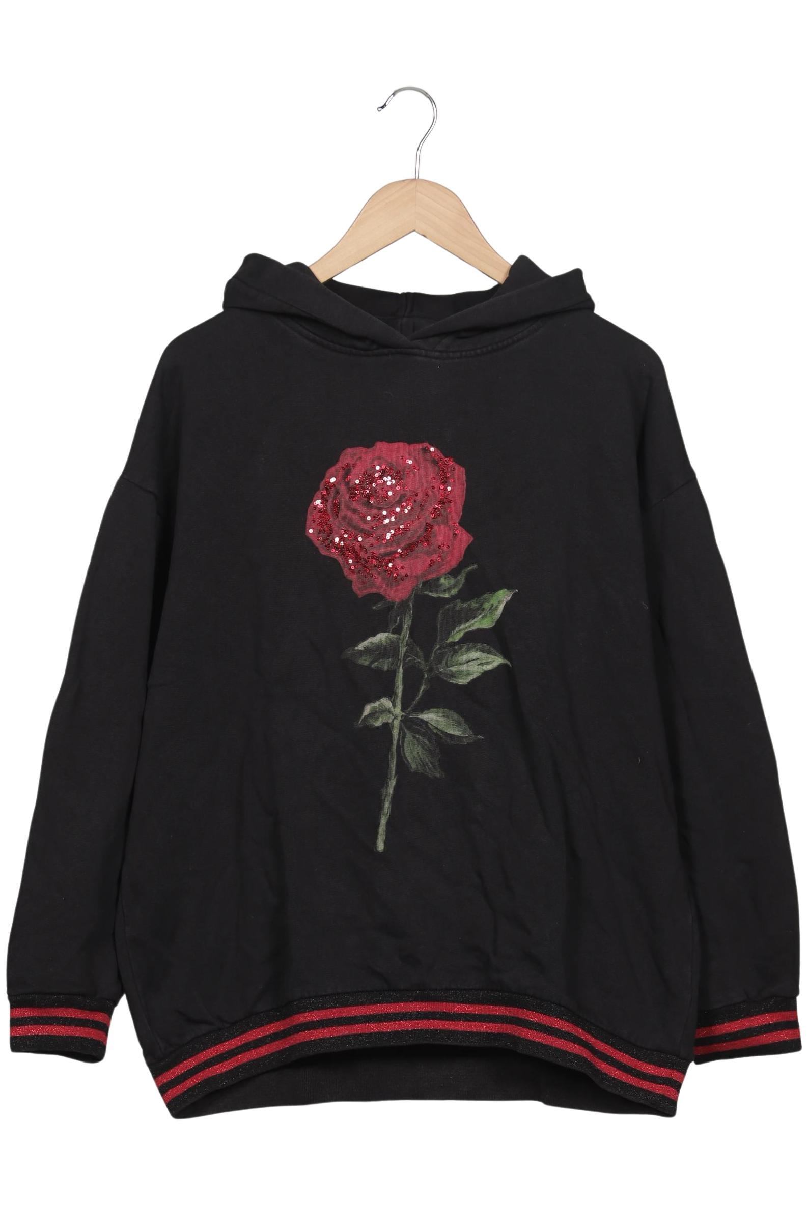 

Hallhuber Damen Kapuzenpullover, schwarz, Gr. 42