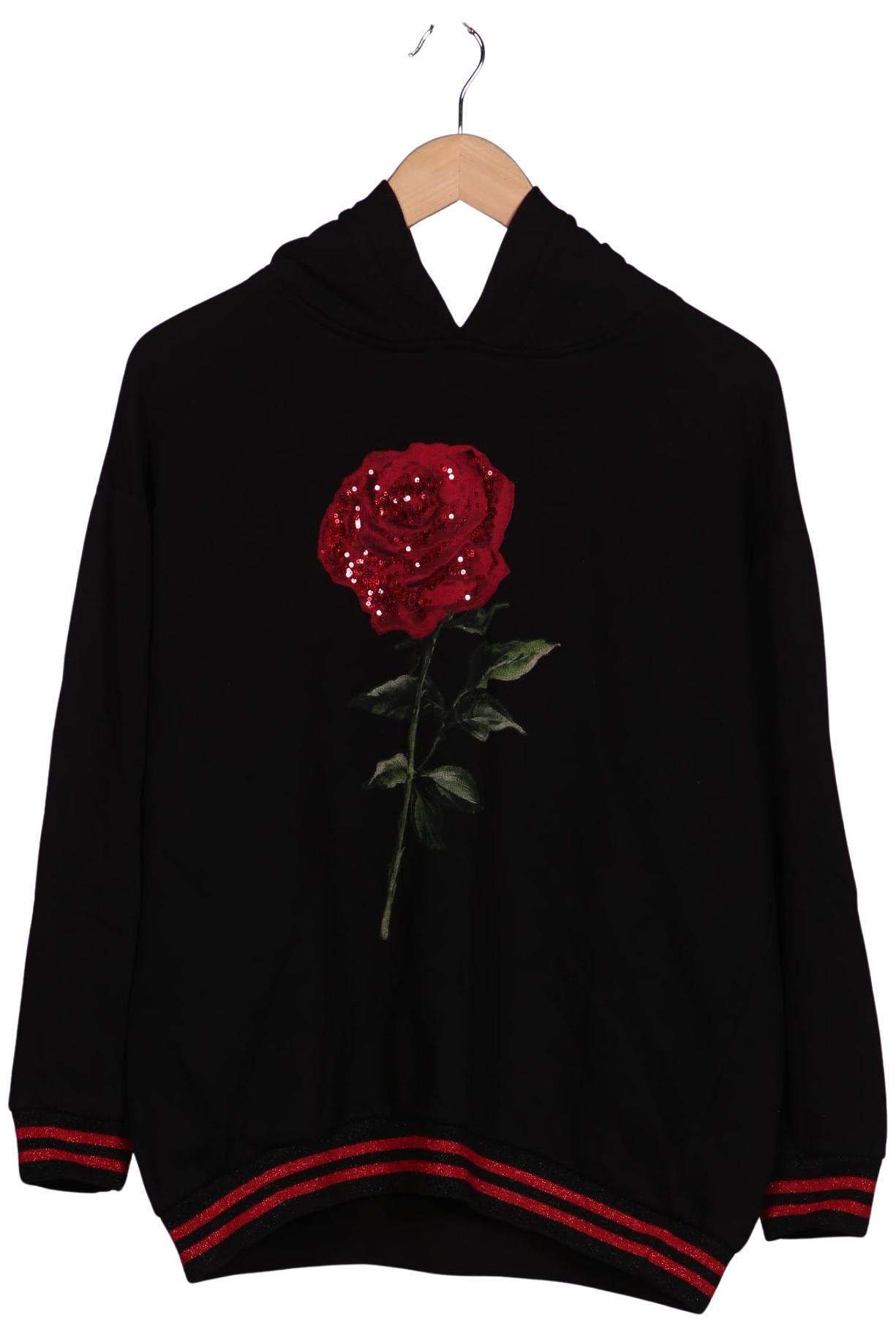 

Hallhuber Damen Kapuzenpullover, schwarz, Gr. 38