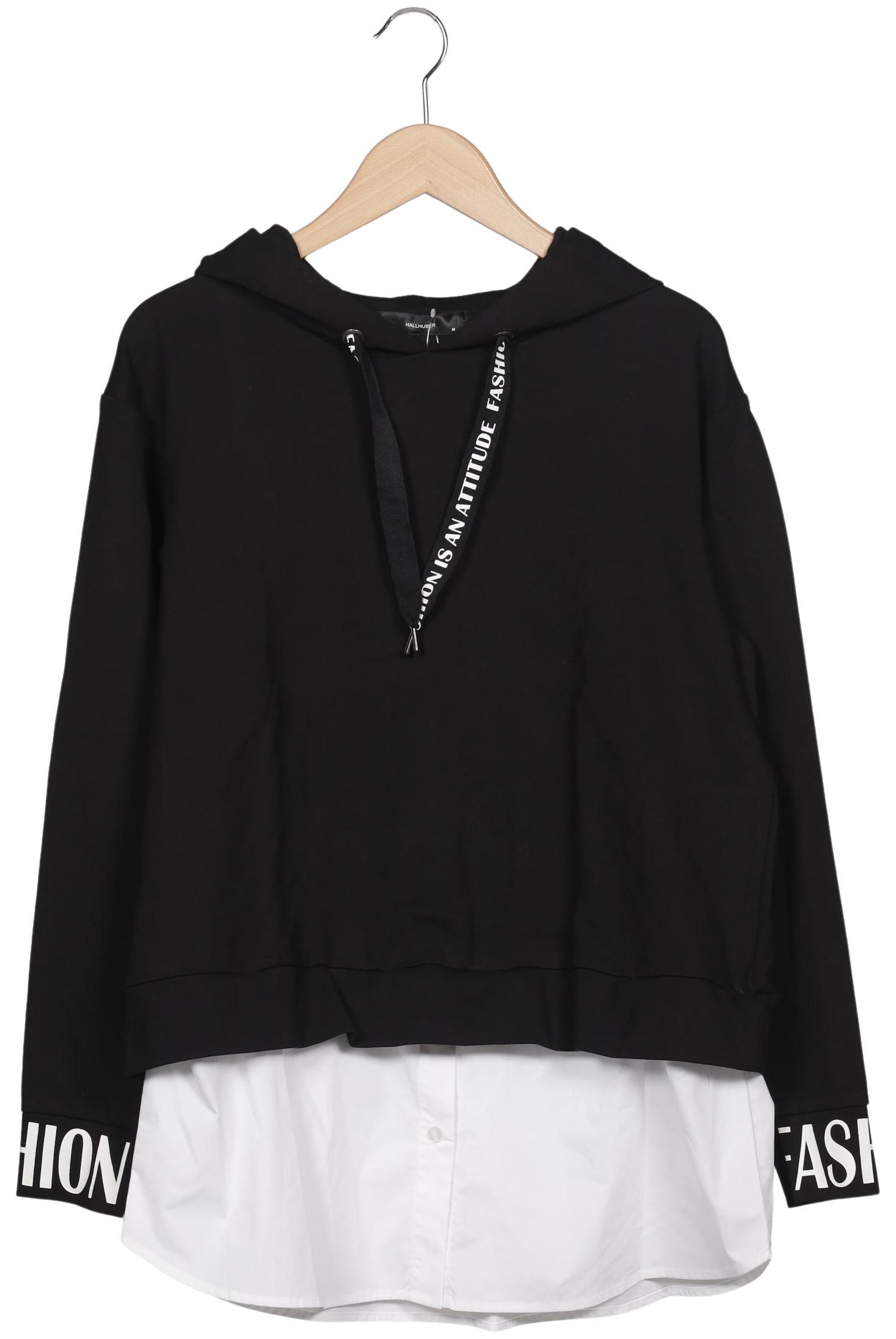 

Hallhuber Damen Kapuzenpullover, schwarz, Gr. 38
