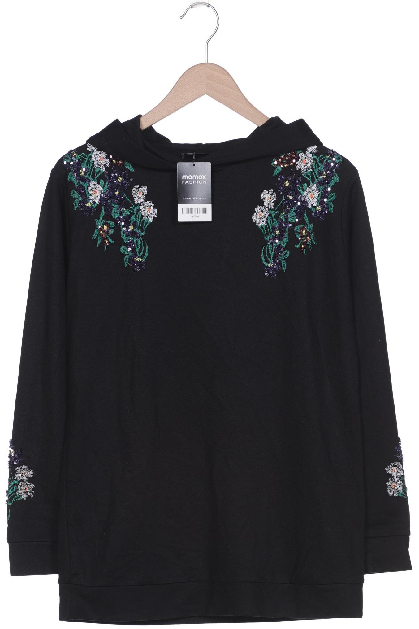 

Hallhuber Damen Kapuzenpullover, schwarz, Gr. 34