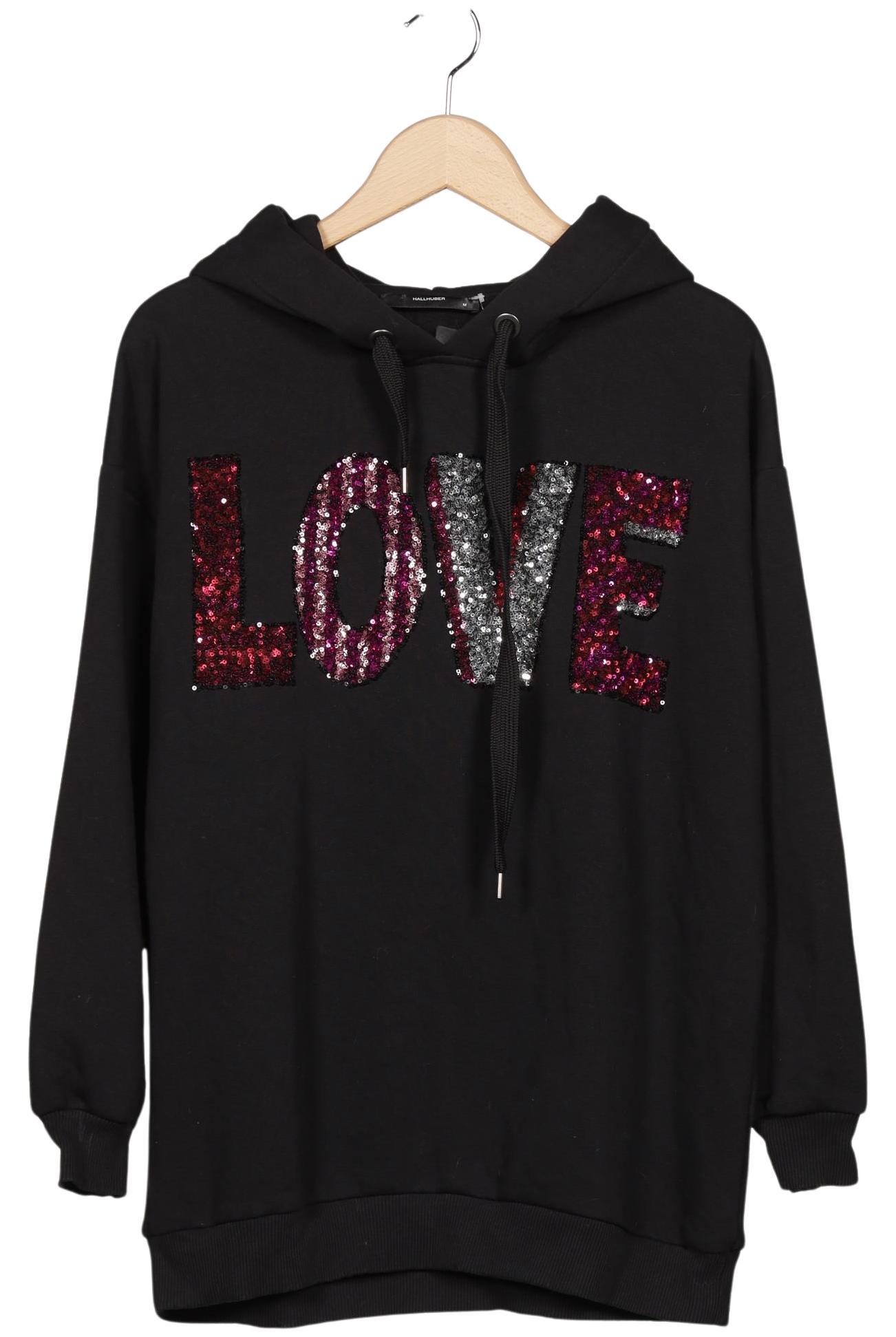 

Hallhuber Damen Kapuzenpullover, schwarz, Gr. 38