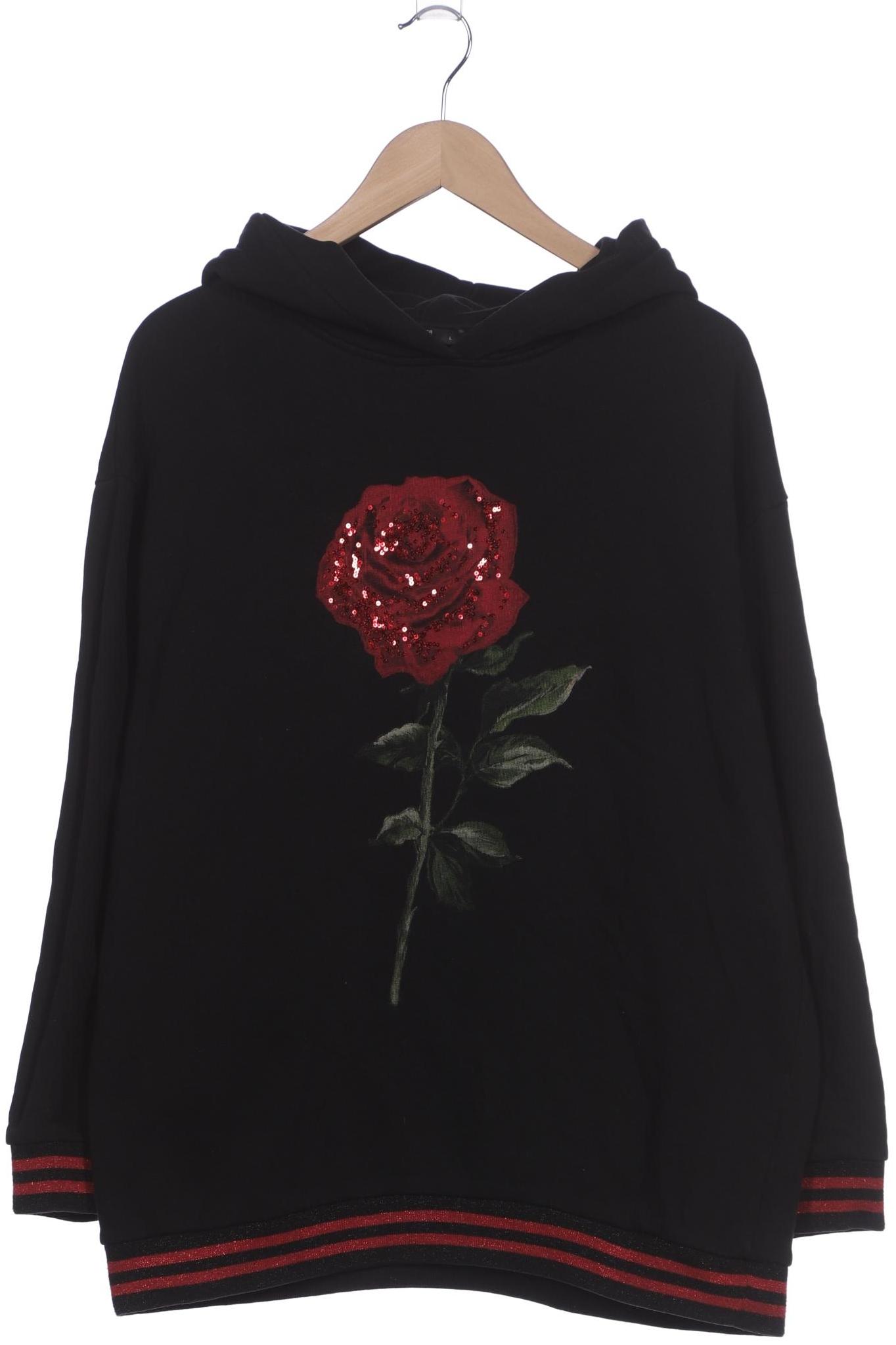 

Hallhuber Damen Kapuzenpullover, schwarz, Gr. 42