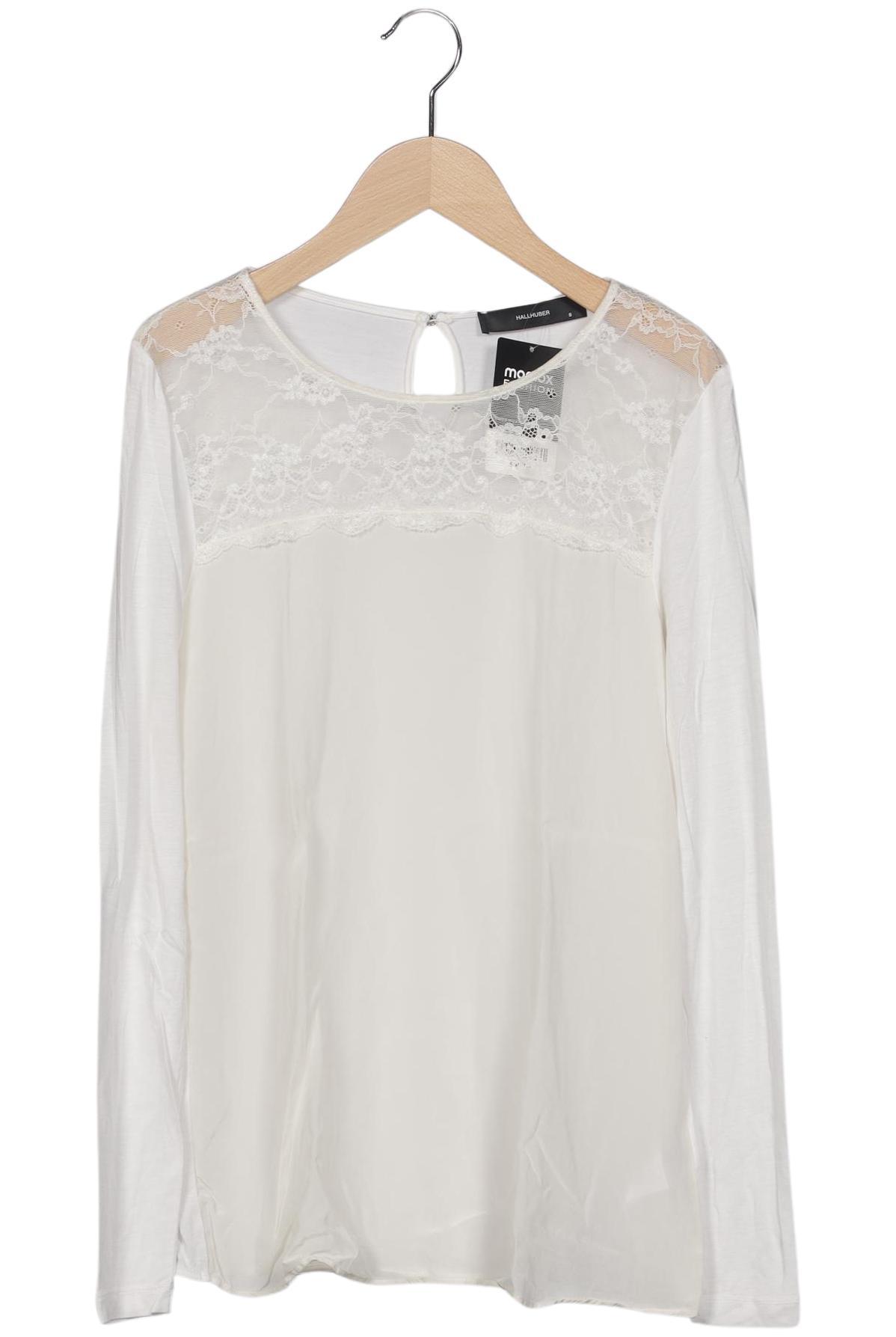 

Hallhuber Damen Langarmshirt, weiß, Gr. 36