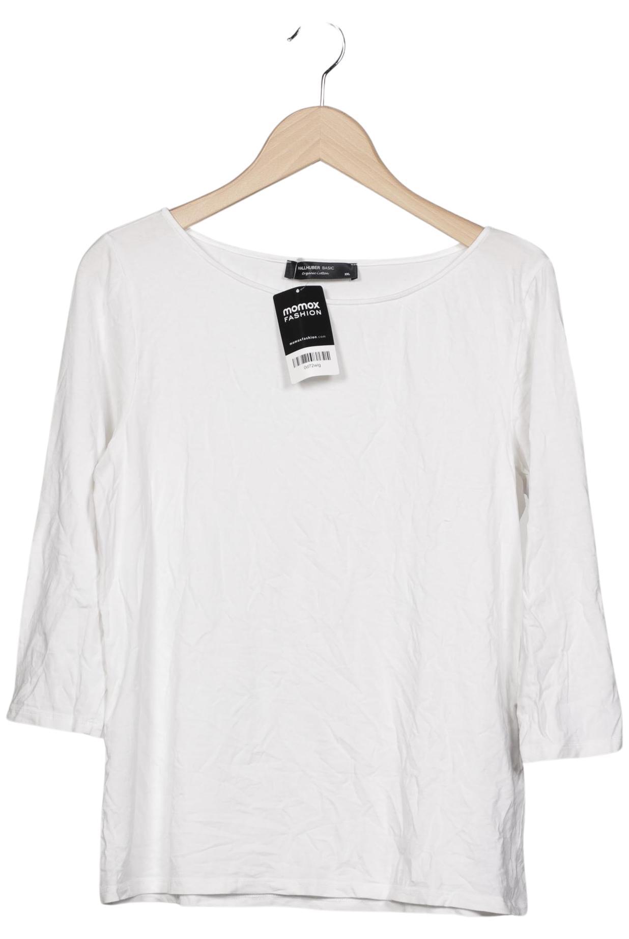 

Hallhuber Damen Langarmshirt, weiß, Gr. 46