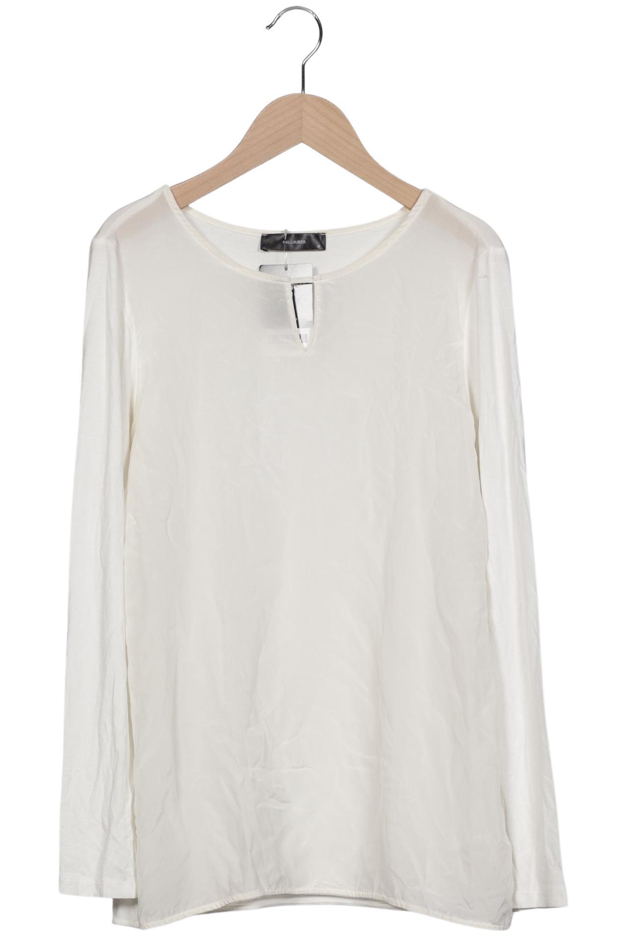 

Hallhuber Damen Langarmshirt, weiß, Gr. 38