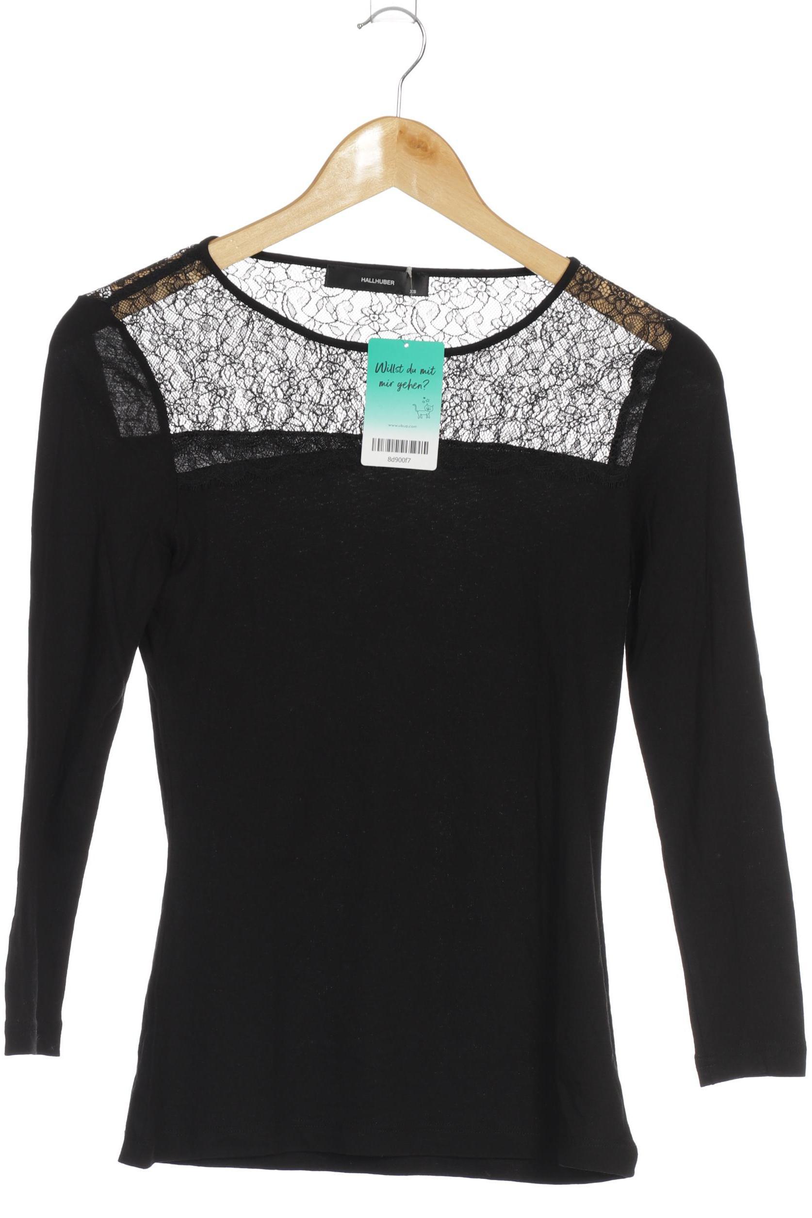 

Hallhuber Damen Langarmshirt, schwarz, Gr.