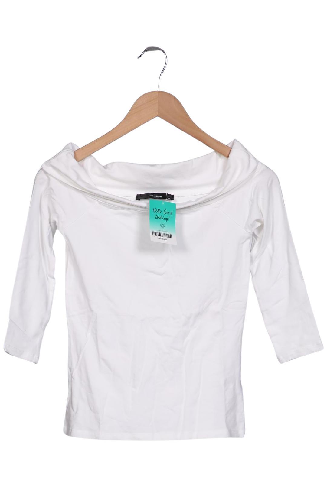 

Hallhuber Damen Langarmshirt, weiß, Gr. 34
