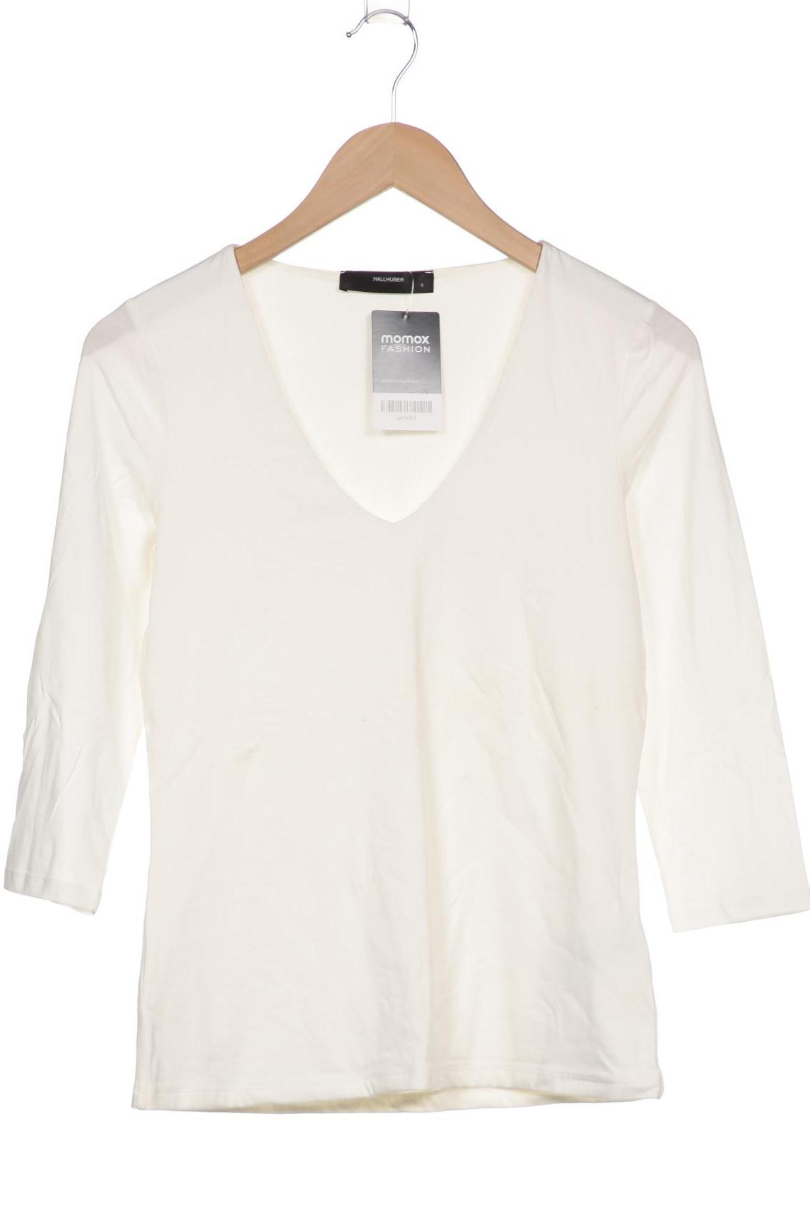 

Hallhuber Damen Langarmshirt, weiß, Gr. 36