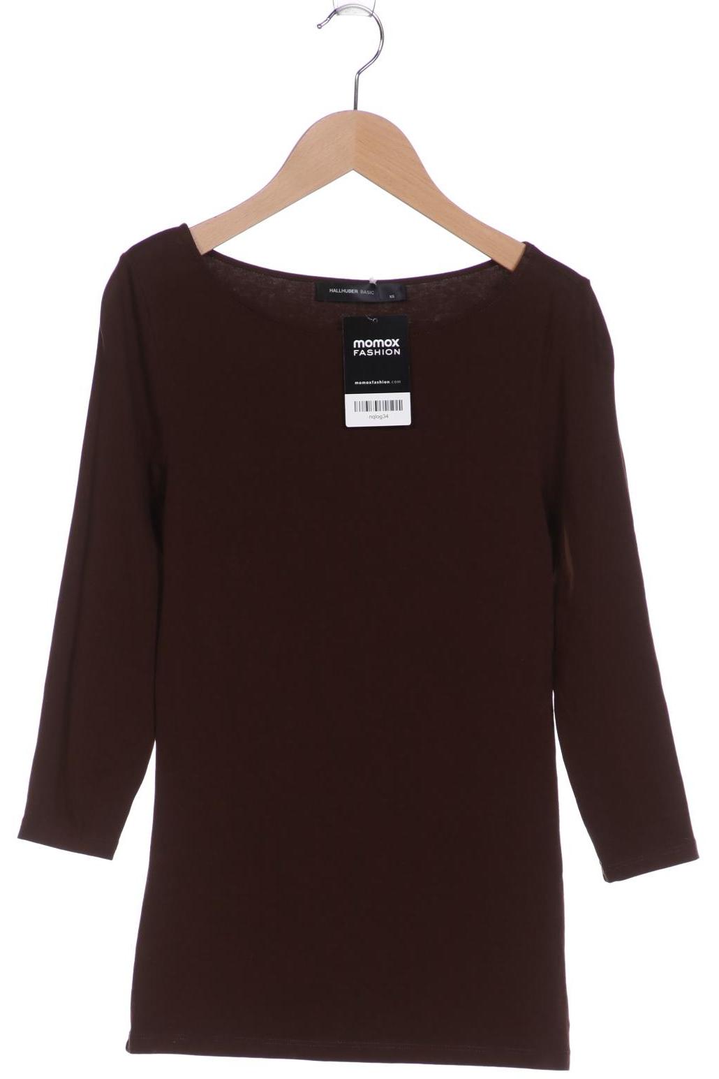 

Hallhuber Damen Langarmshirt, braun, Gr. 34