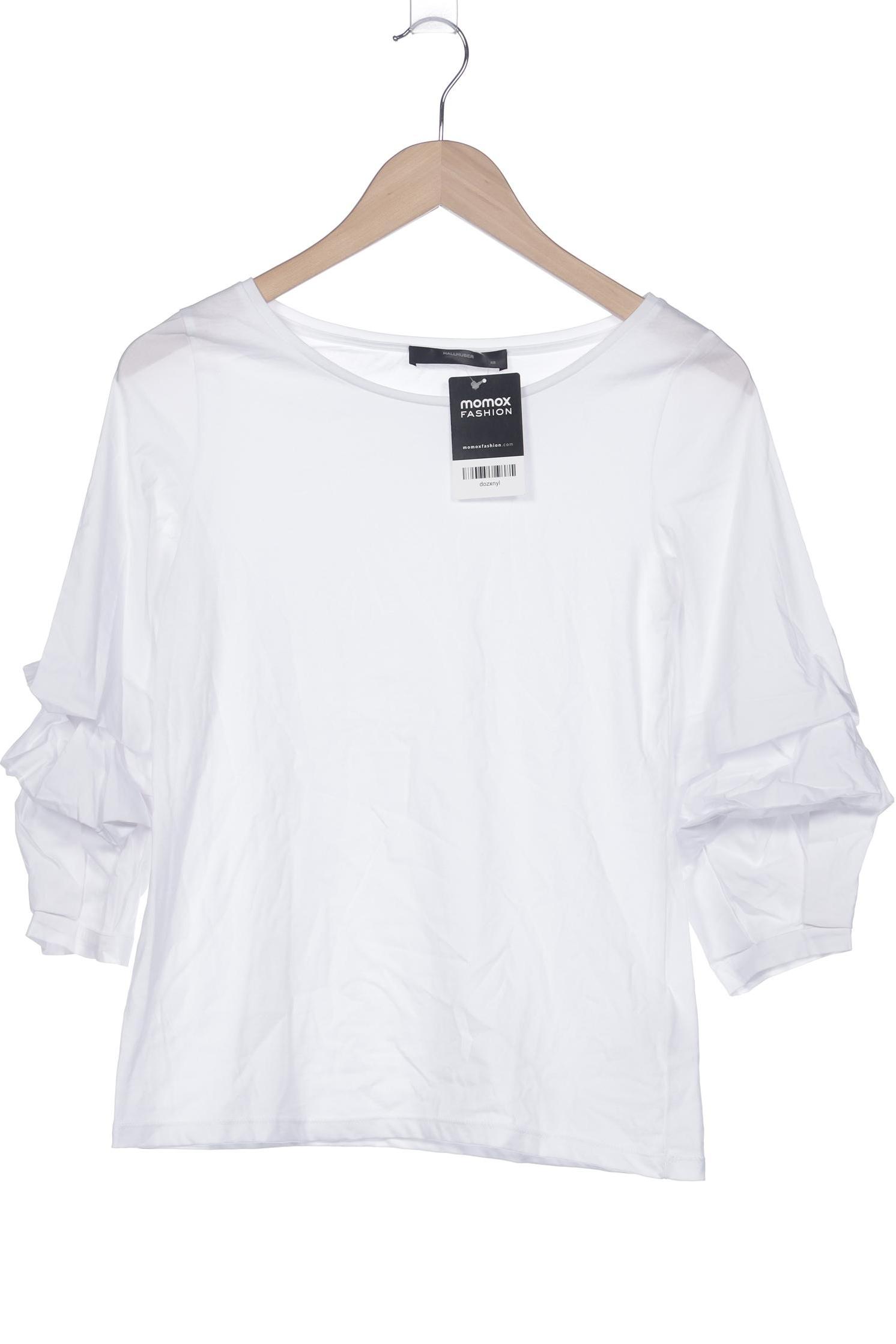 

Hallhuber Damen Langarmshirt, weiß, Gr. 34