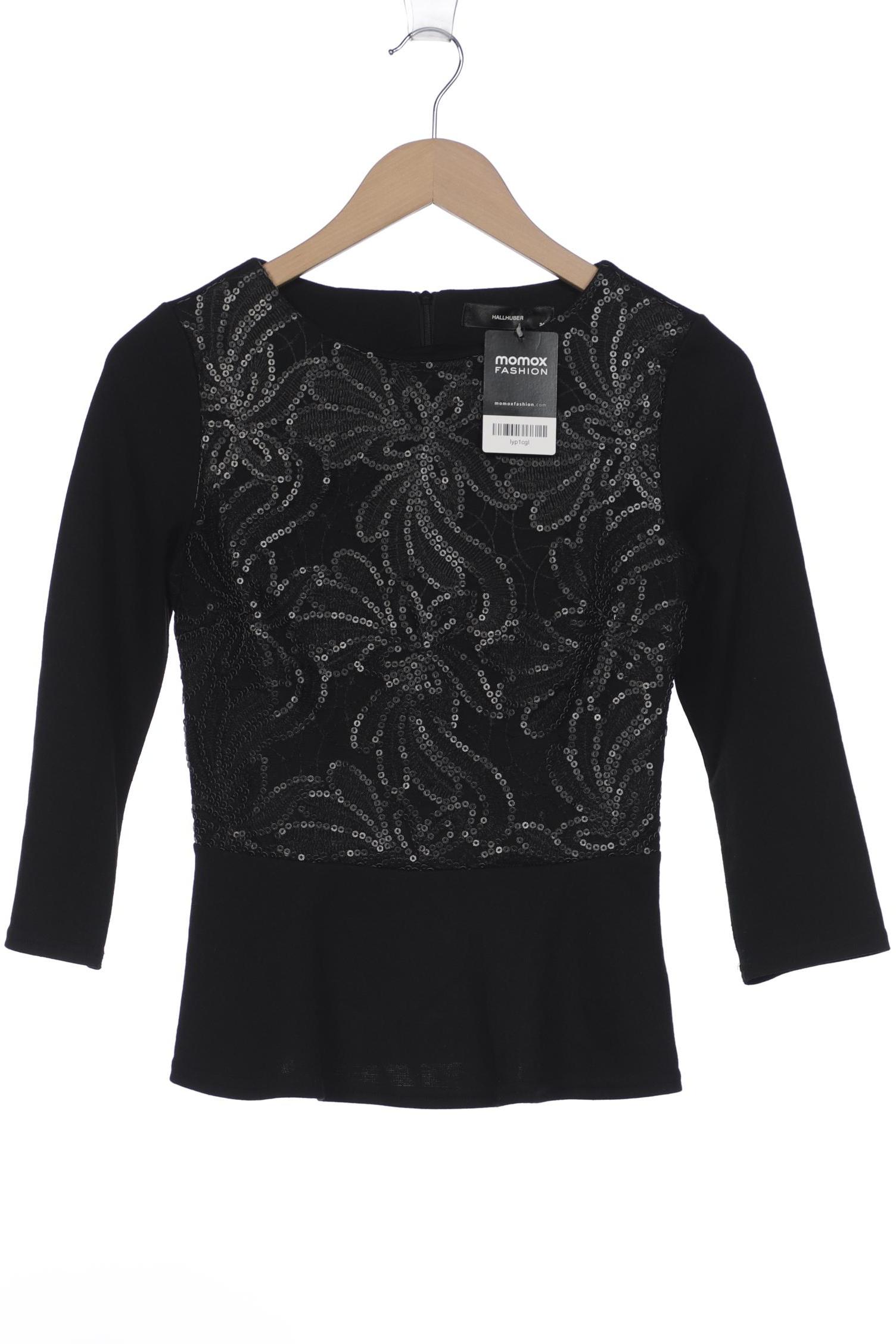 

Hallhuber Damen Langarmshirt, schwarz, Gr. 34