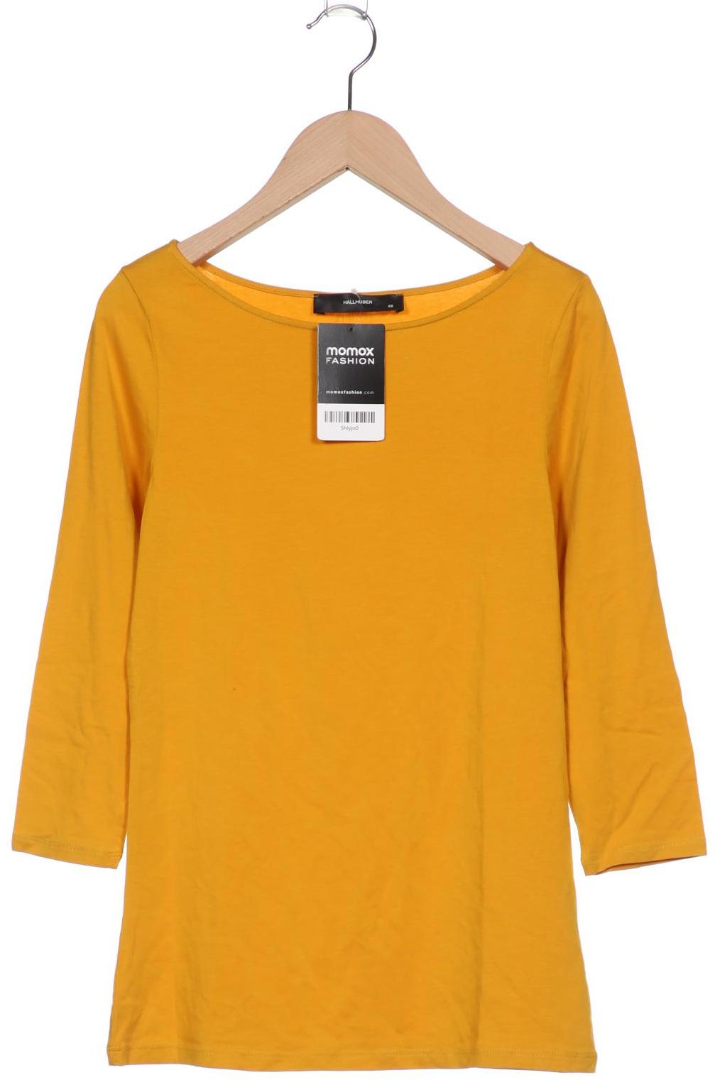 

Hallhuber Damen Langarmshirt, gelb, Gr. 34